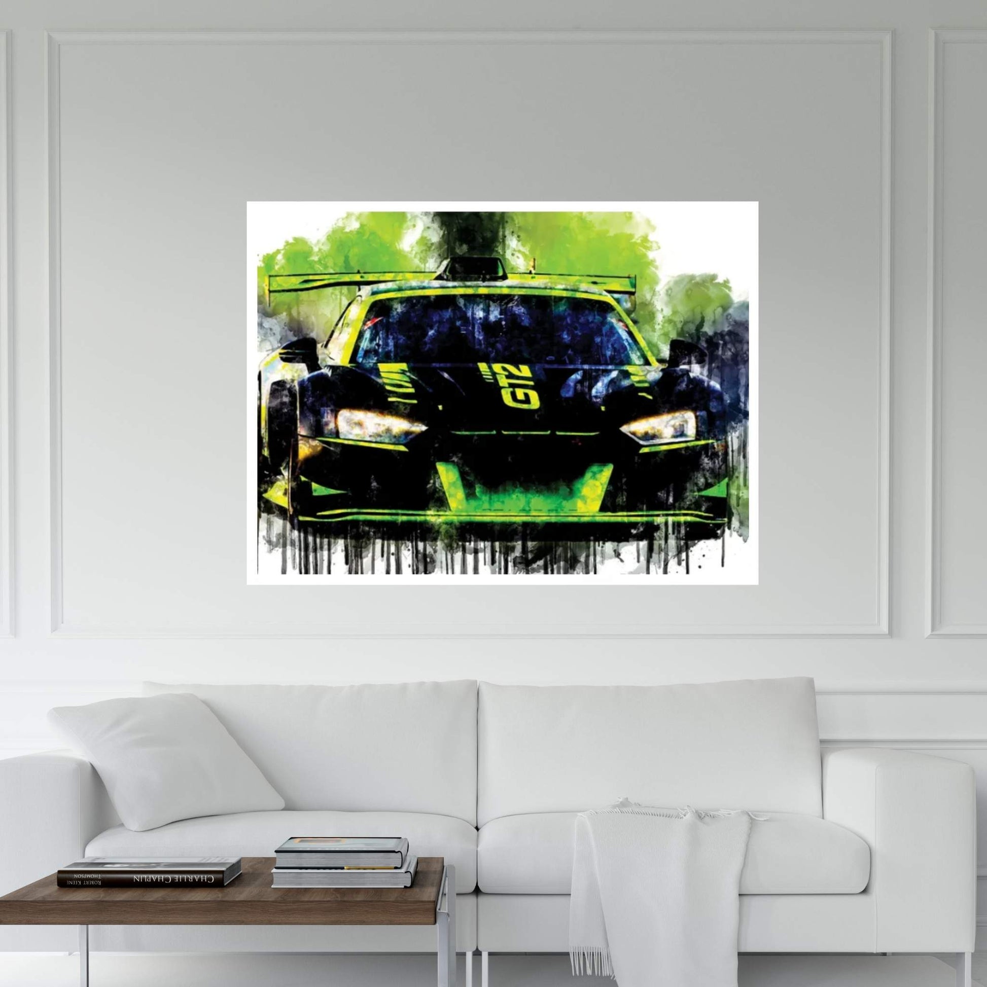 Audi R8 LMS GT2 Canvas Wall Art - Y Canvas