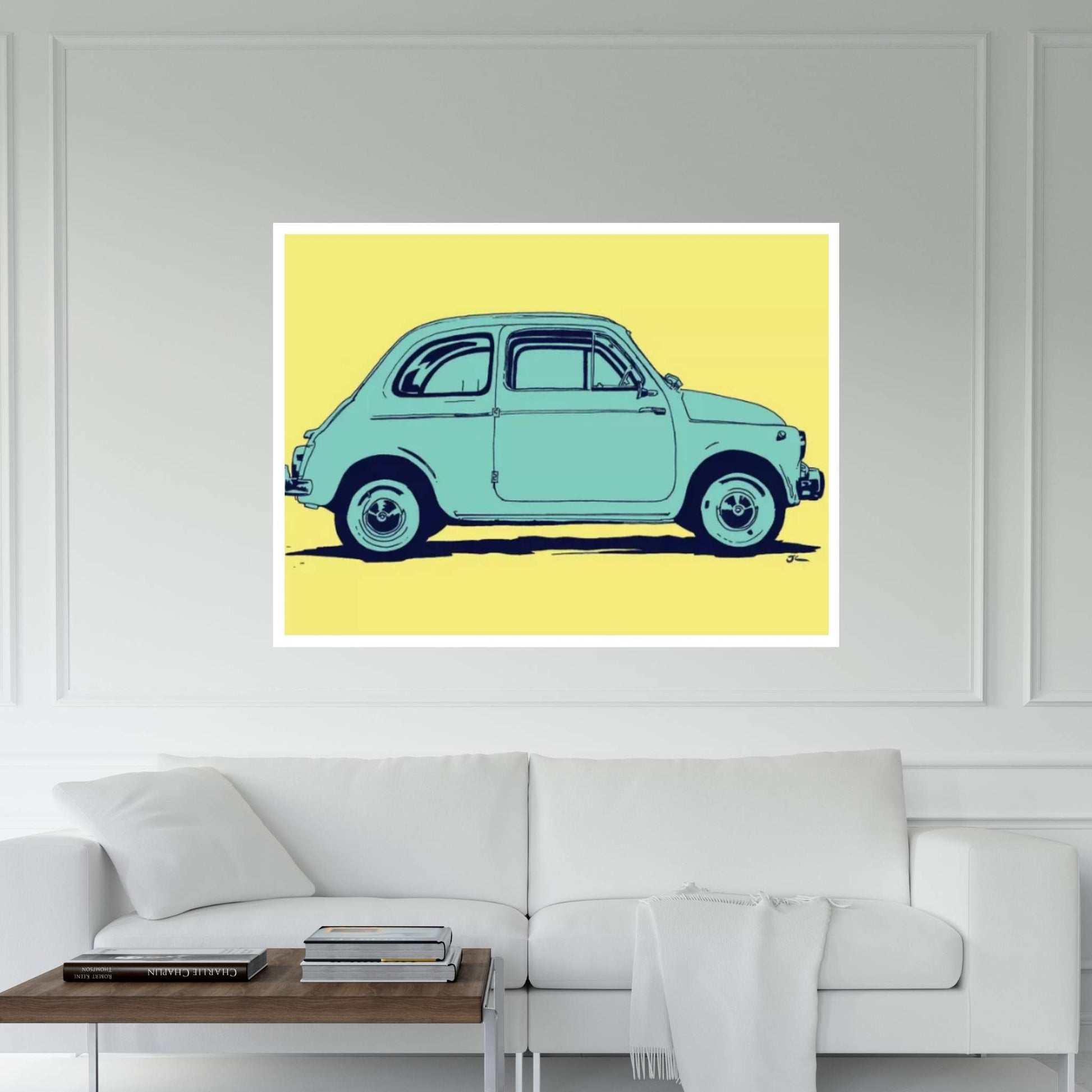 Fiat 500 Canvas Wall Art - Y Canvas