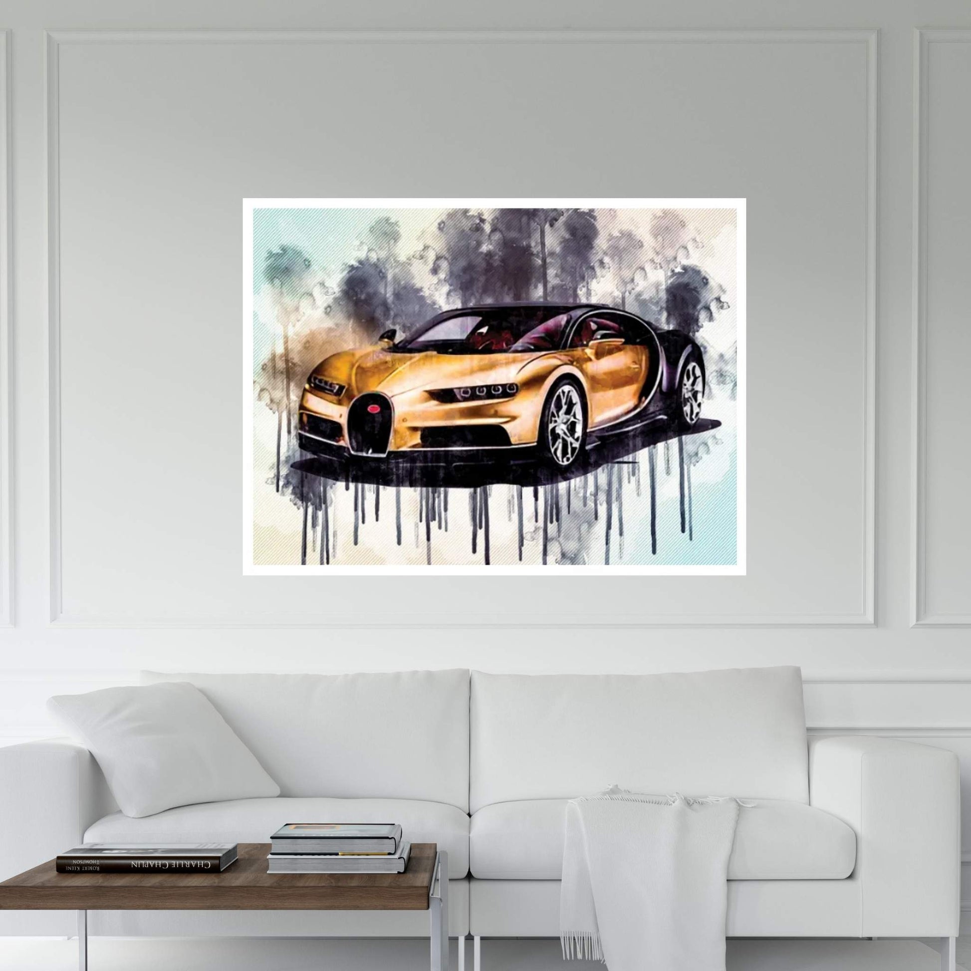 Bugatti Chiron Front View Exterior Hypercar Canvas Wall Art - Y Canvas
