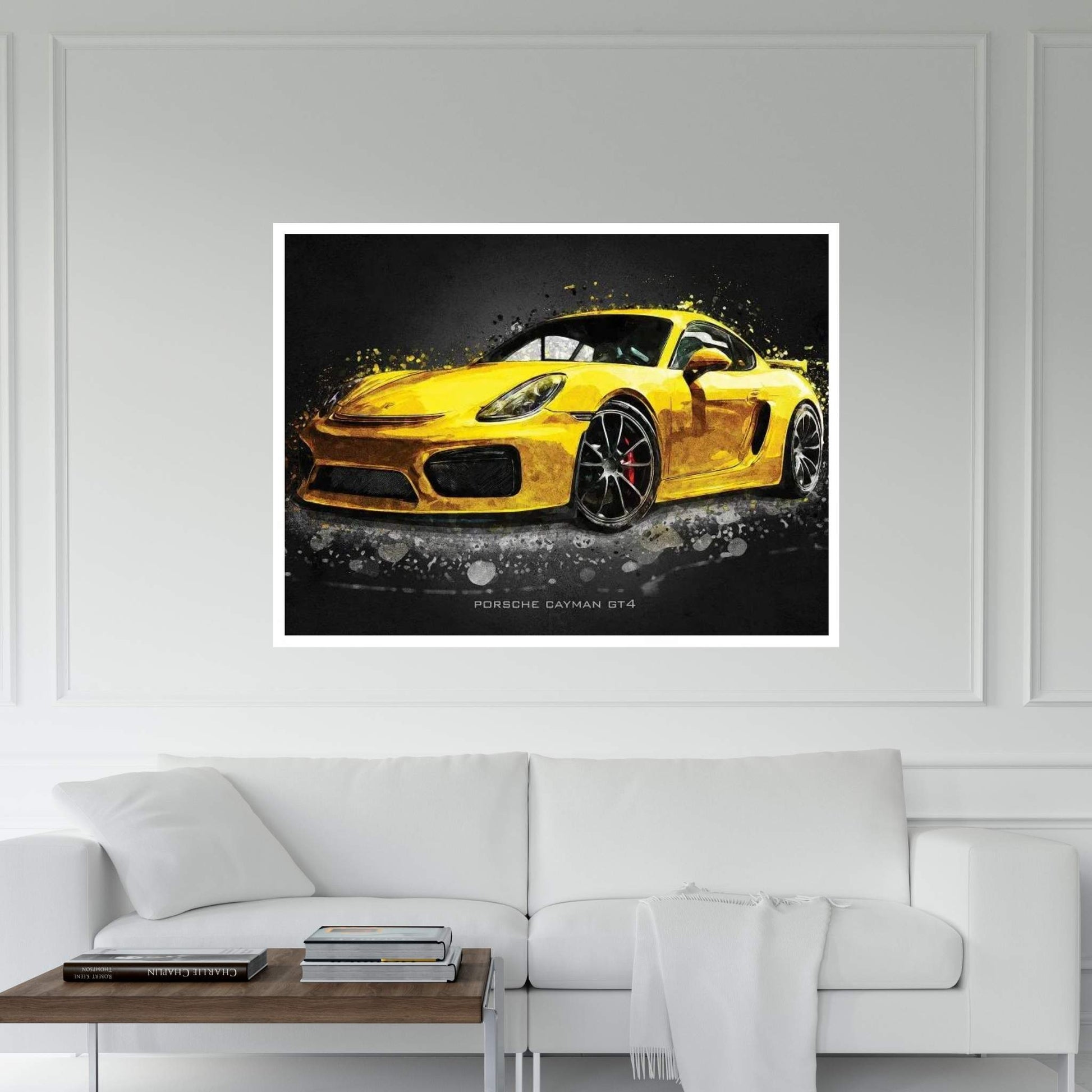 Porsche Cayman Gt4 Acrylic Canvas Wall Art - Y Canvas