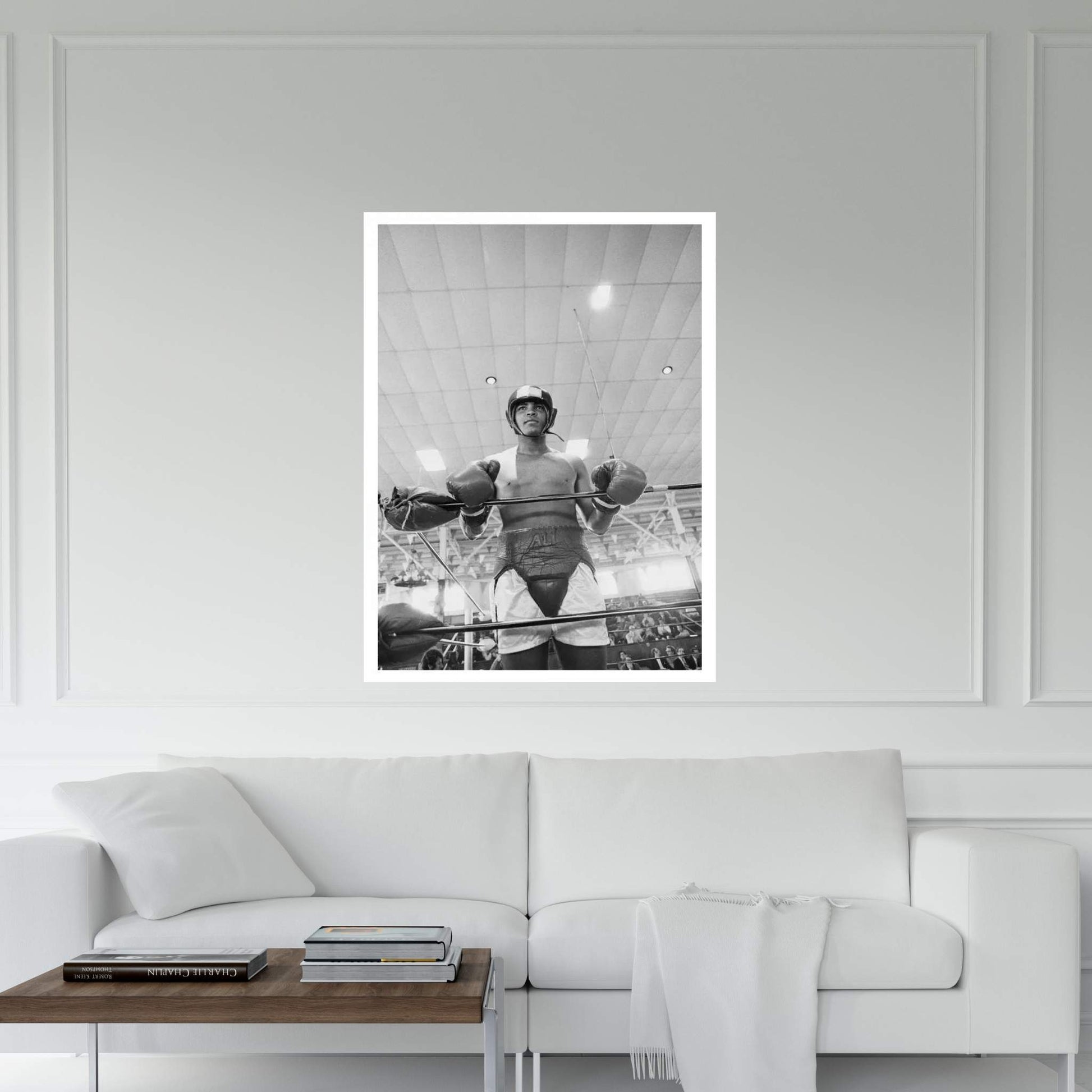 Muhammad Ali In Sparring Gear Canvas Wall Art - Y Canvas