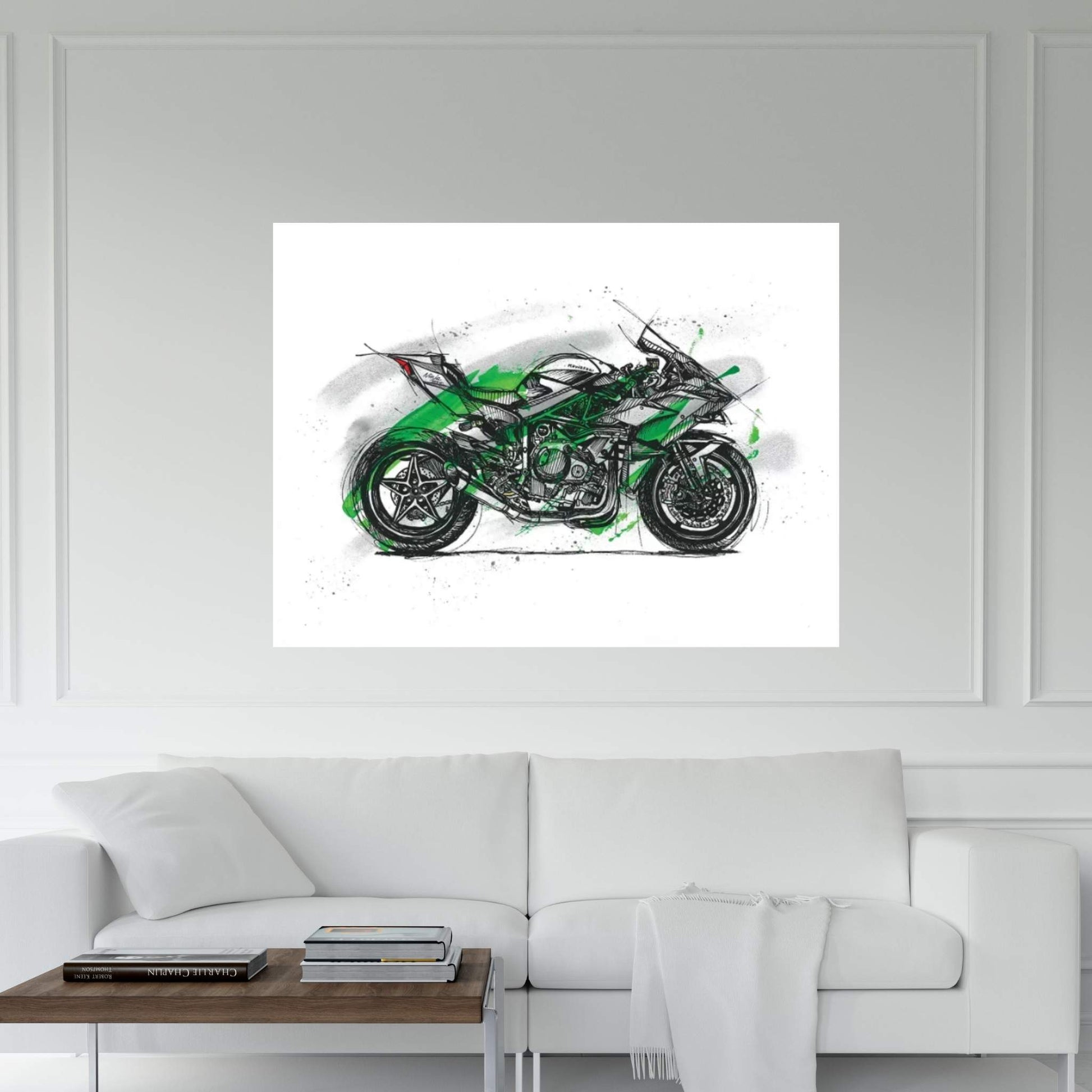 Ninja H2R Canvas Wall Art - Y Canvas