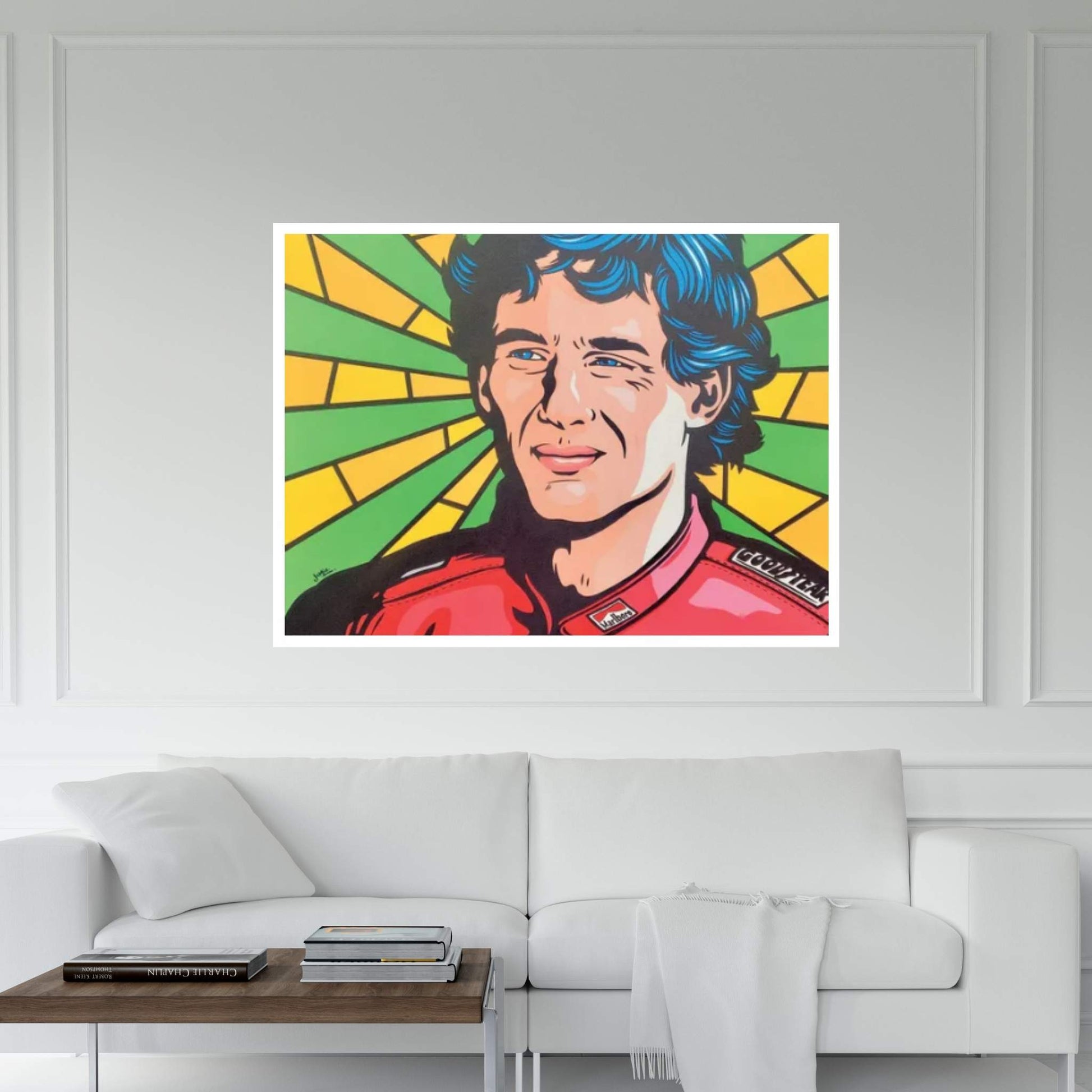 Ayrton Senna Pop Art Canvas Wall Art - Y Canvas