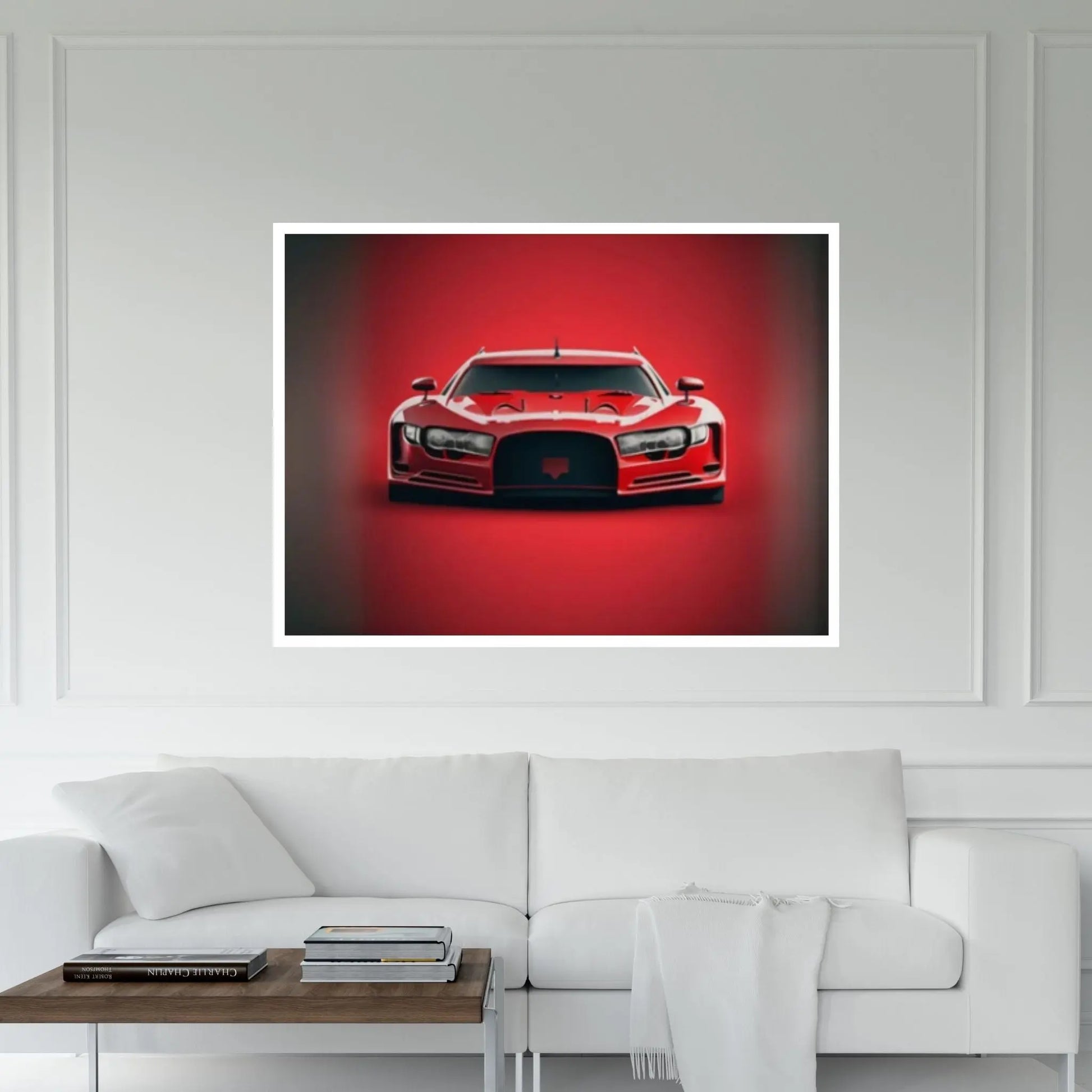 Red Sport Cars Canvas Wall Art Poster Print, Supercar Wall Art - Y Canvas
