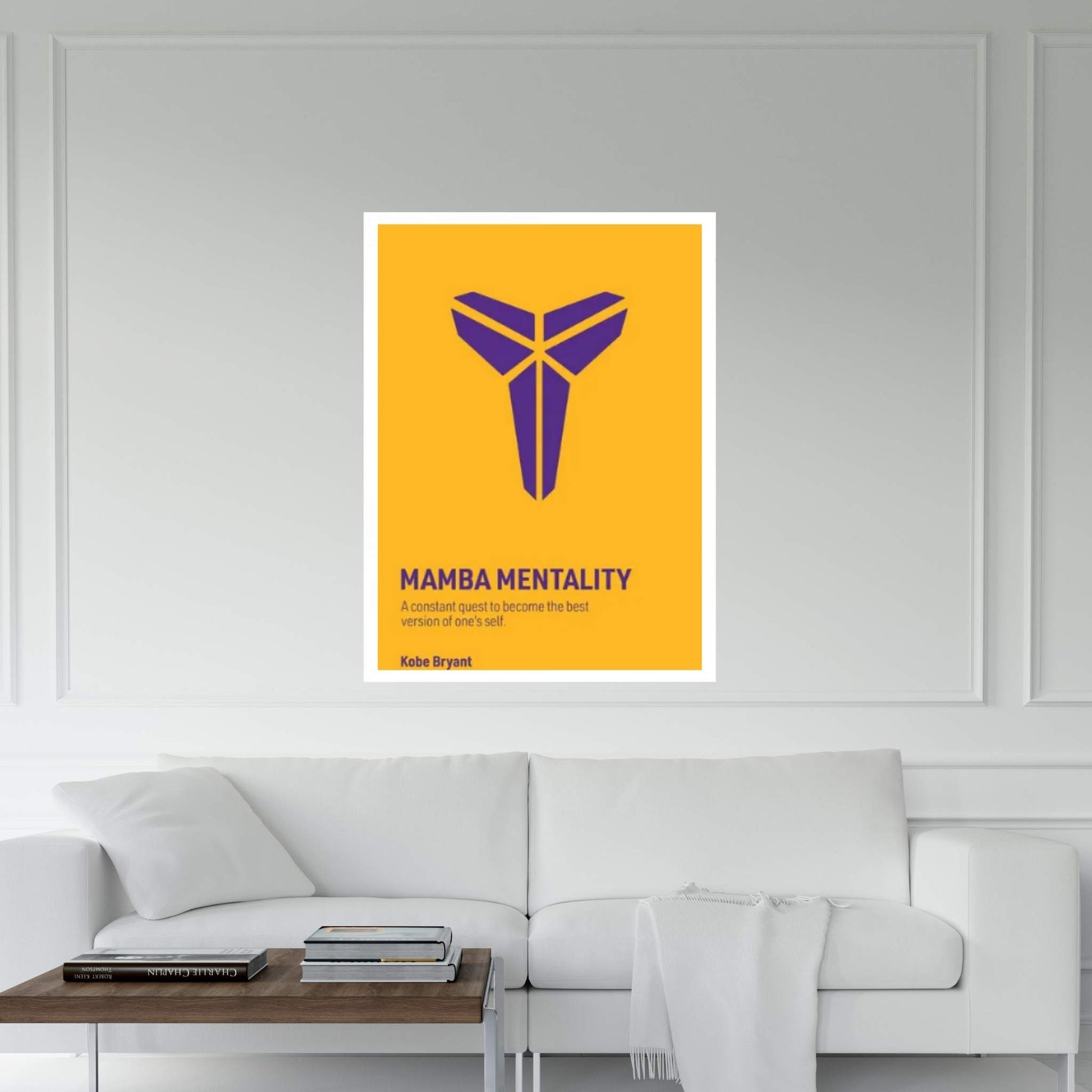 Mamba Mentality (Gold/ Purple) Canvas Wall Art - Y Canvas
