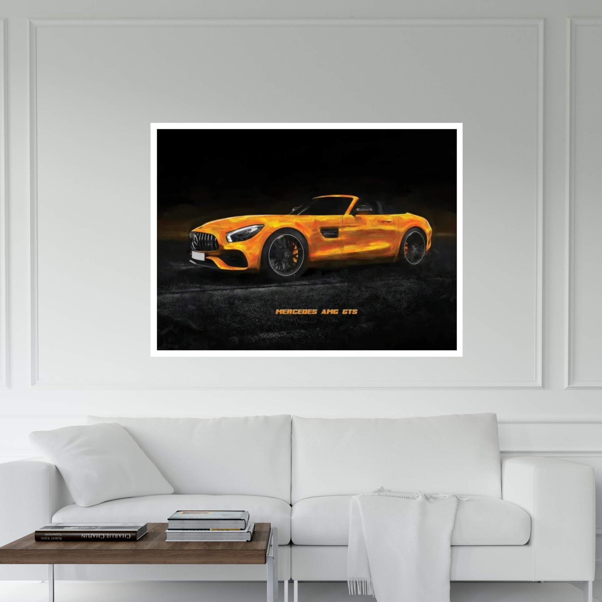 Mercedes AMG GTS In Watercolor Canvas Wall Art - Y Canvas