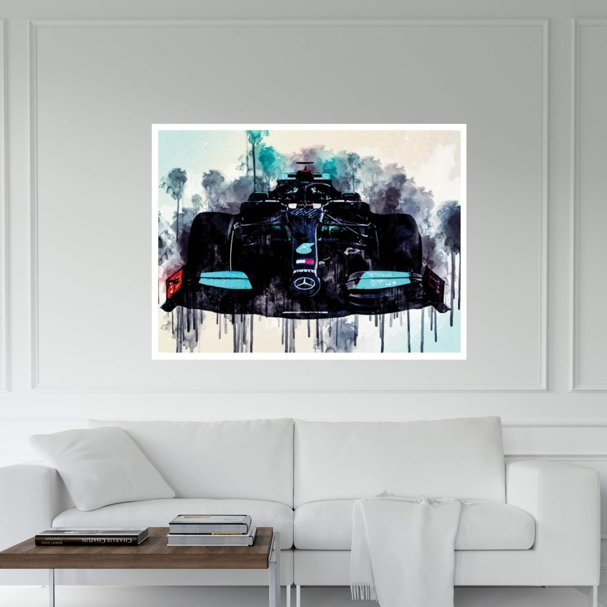 Mercedes-Amg F1 W12 2021 Front View Exterior New W12 F1 2021 Race Cars Formula 1 Canvas Wall Art - Y Canvas