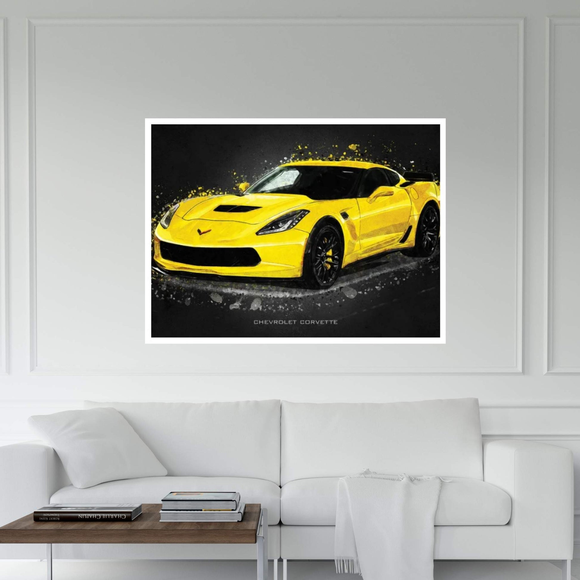 Chevrolet Corvette Acrylic Canvas Wall Art - Y Canvas