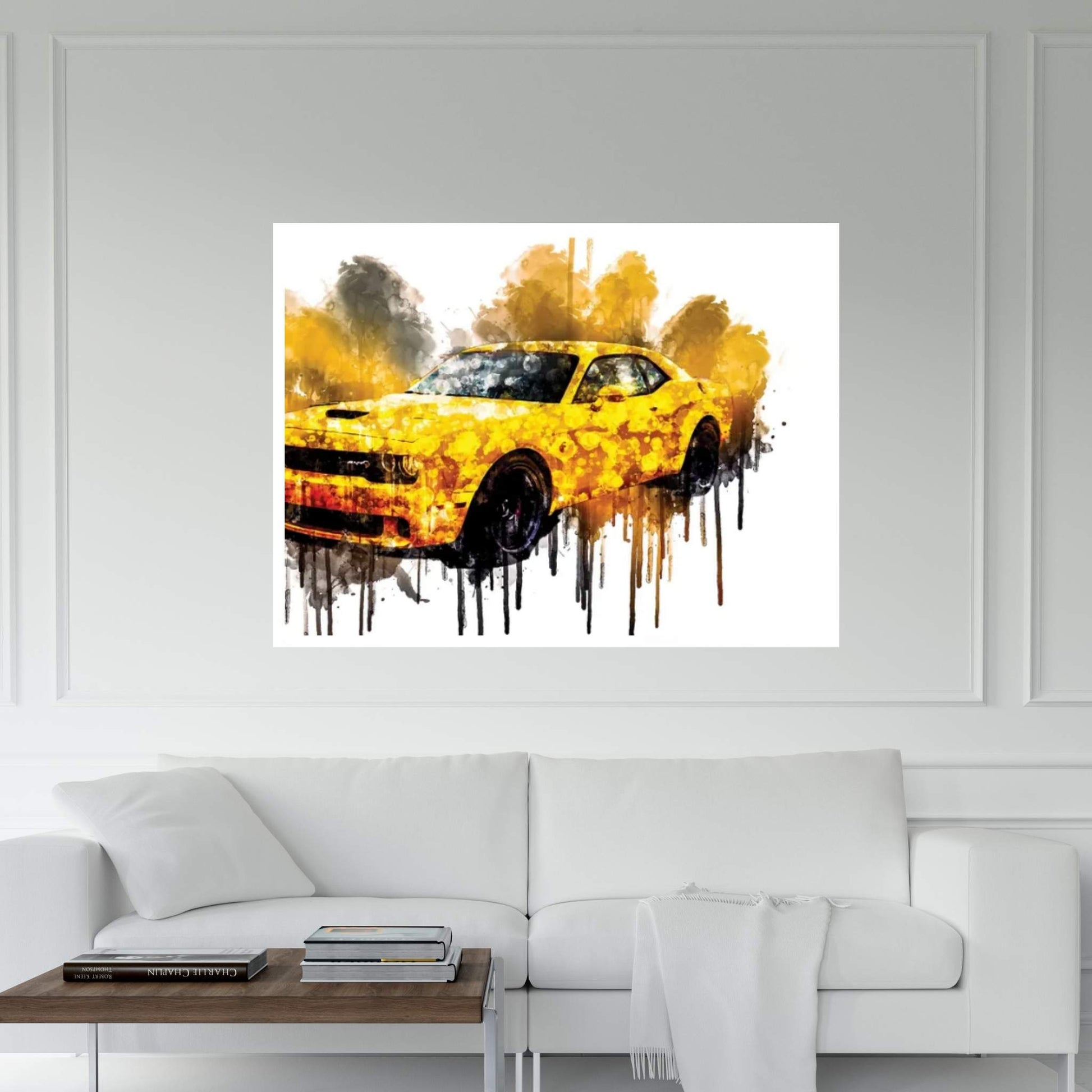 Car 2018 Dodge Challenger SRT Hellcat Widebody Canvas Wall Art - Y Canvas