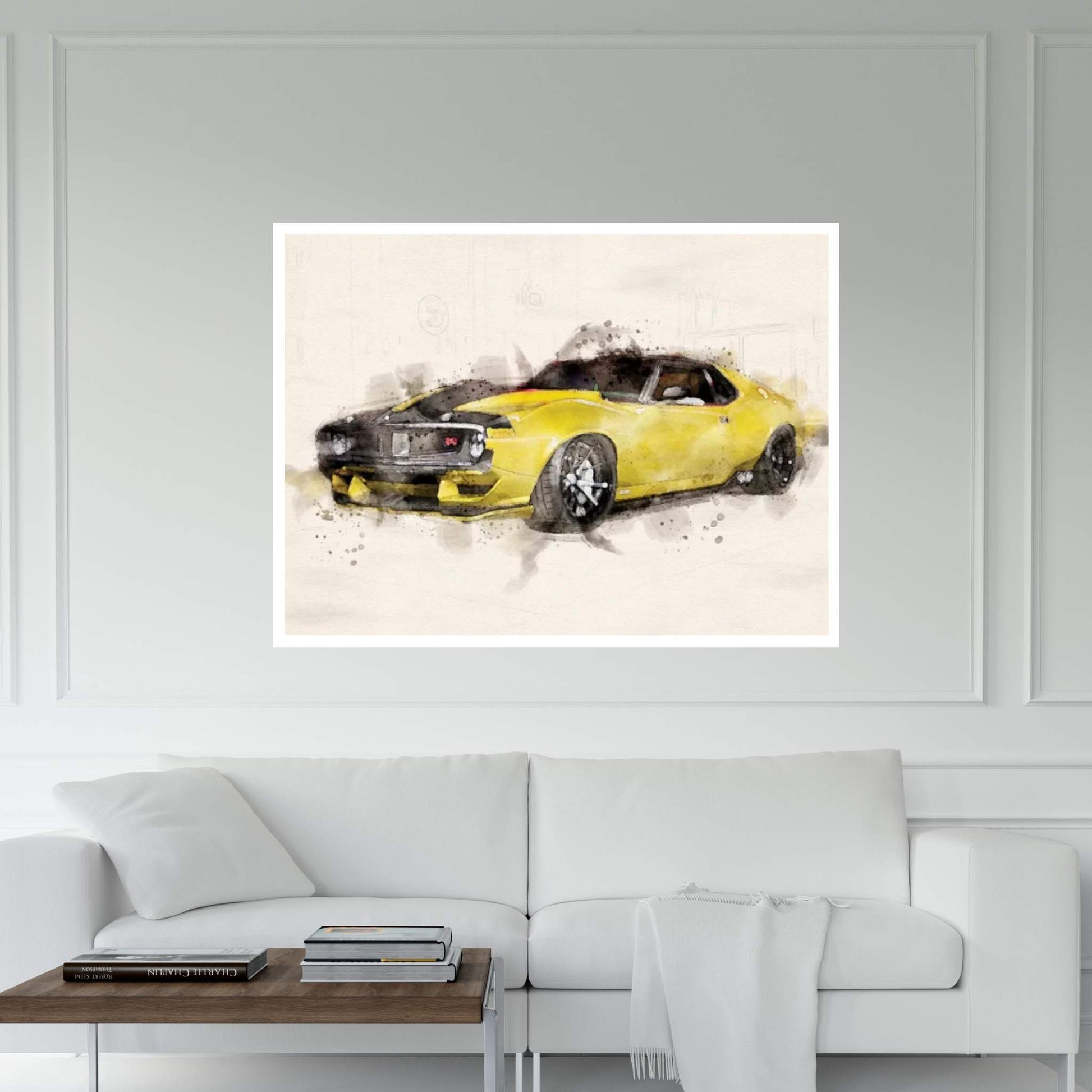 AMC Javelin Sports Car Canvas Wall Art - Y Canvas