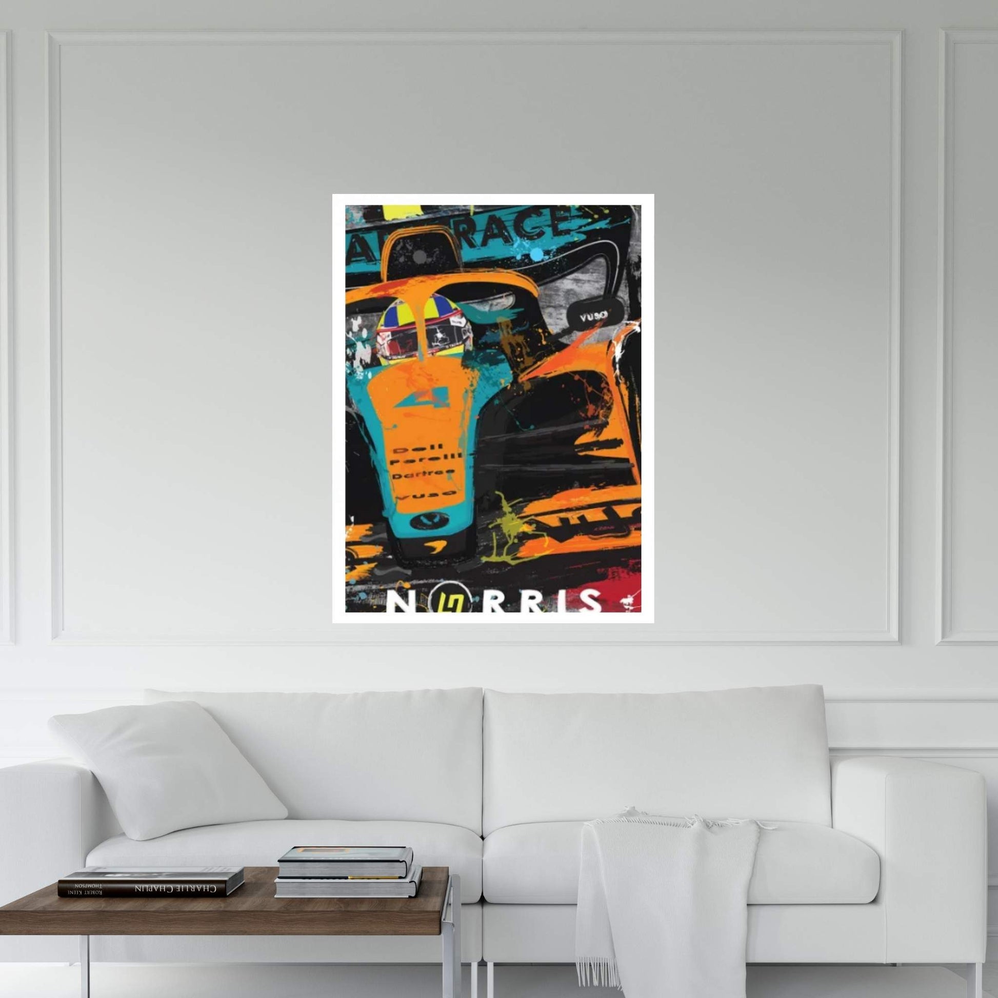 Lando Norris 4, McLaren F1 Poster Canvas Wall Art - Y Canvas
