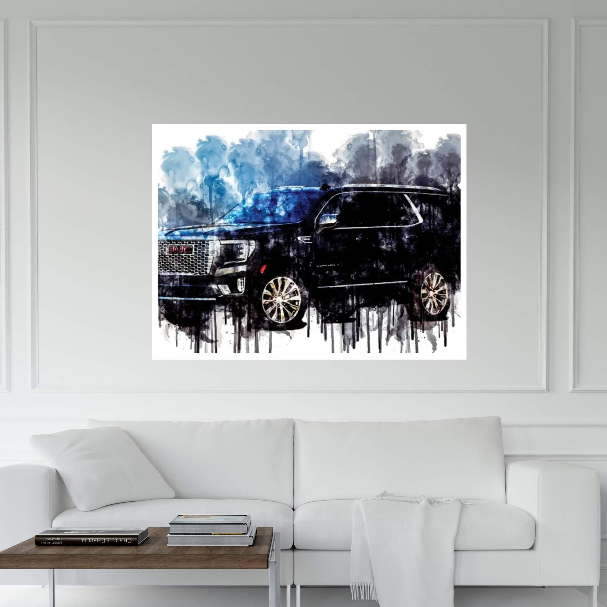 Car 2021 GMC Yukon Denali Duramax Canvas Wall Art - Y Canvas
