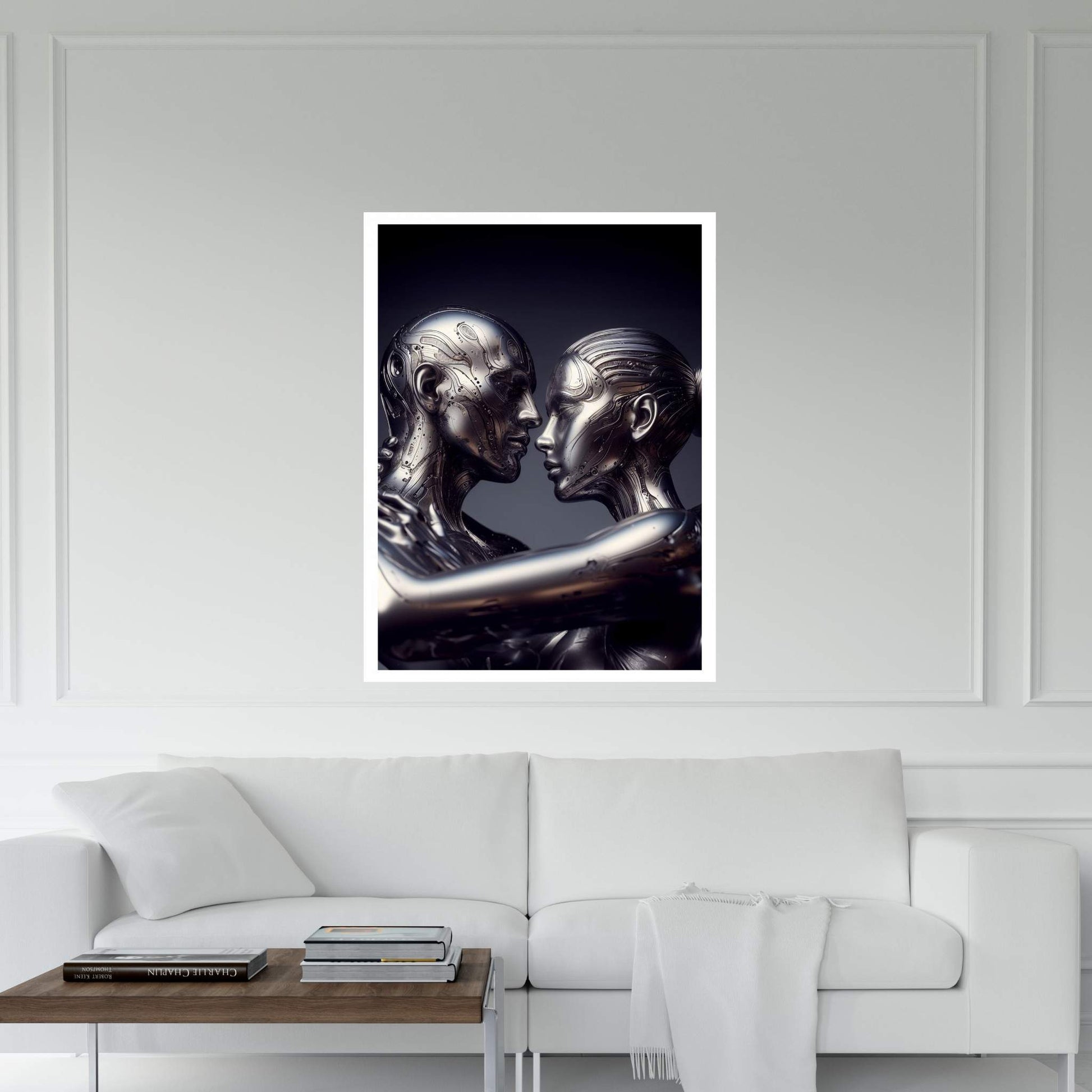 Metalic Love Couple Canvas Wall Art - Y Canvas