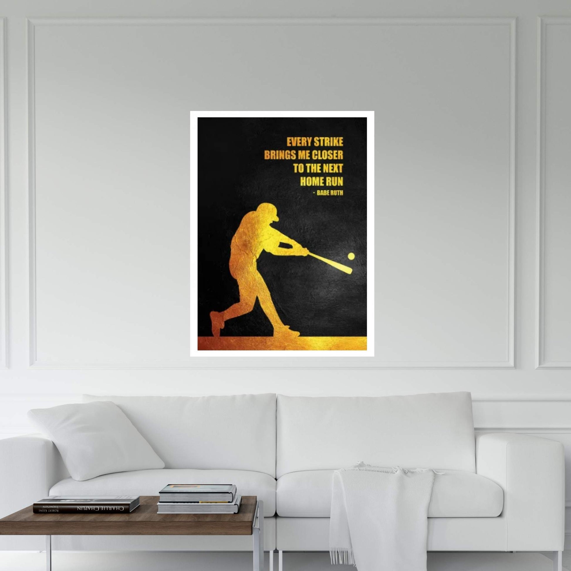 Babe Ruth - Home Run Canvas Wall Art - Y Canvas