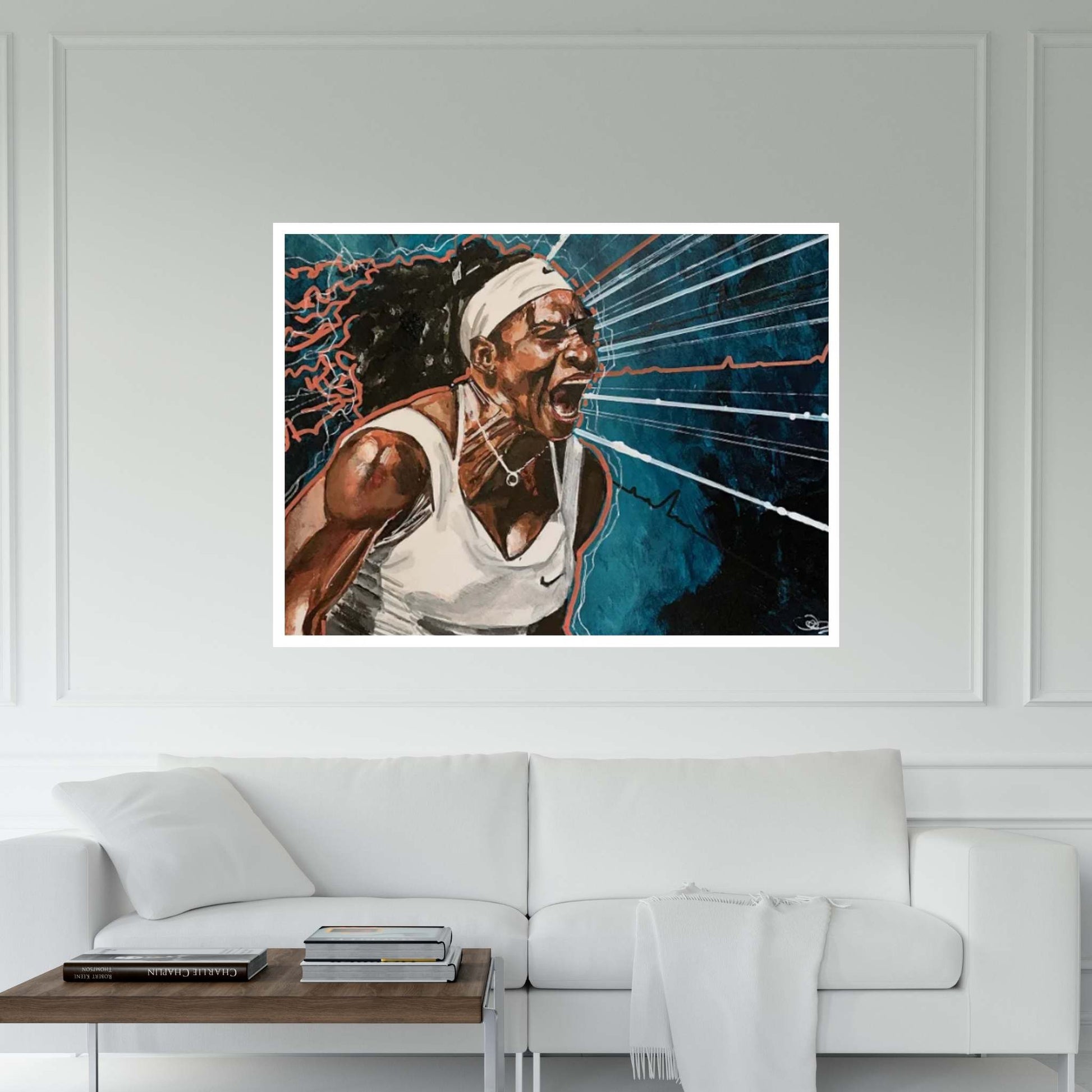 Serena Action Canvas Wall Art - Y Canvas