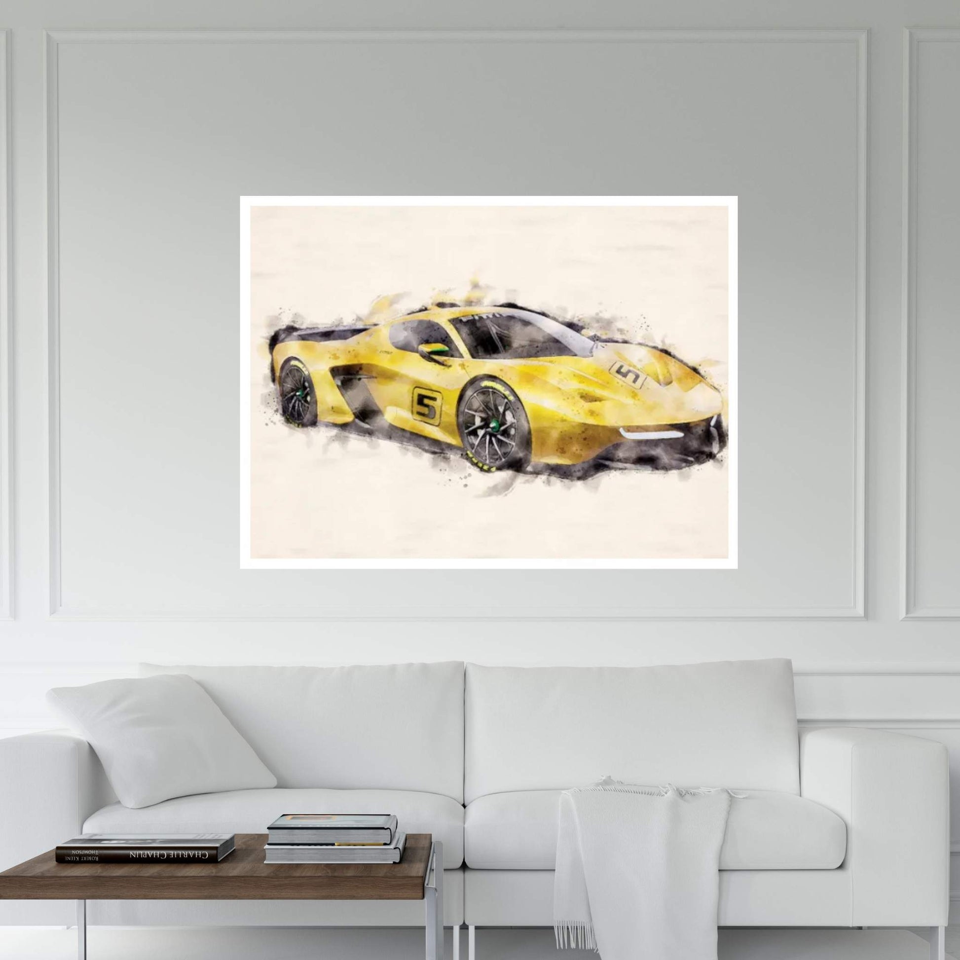 Fittipaldi EF7 Vision Sports Car V2 Canvas Wall Art - Y Canvas