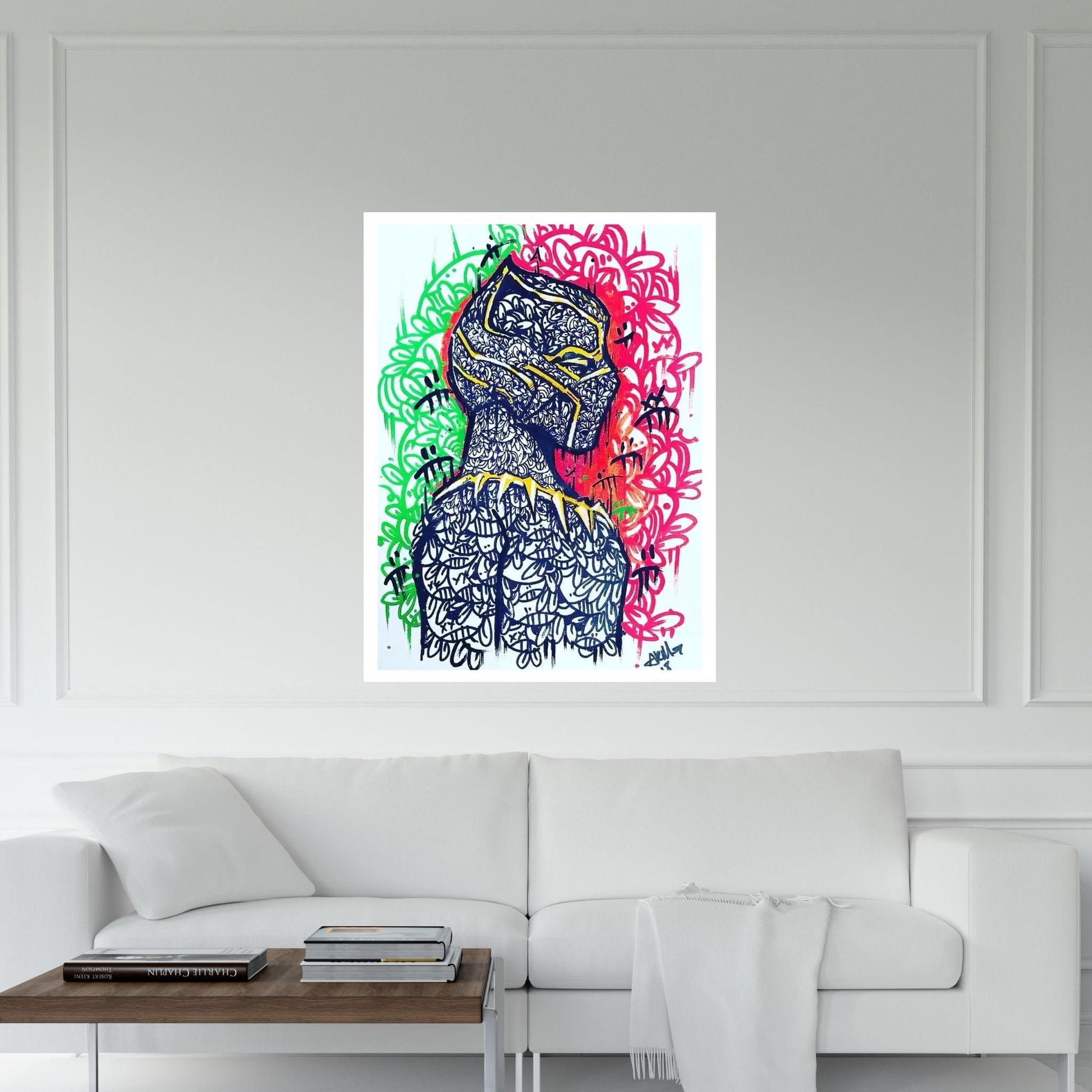 Black Panther Canvas Wall Art - Y Canvas