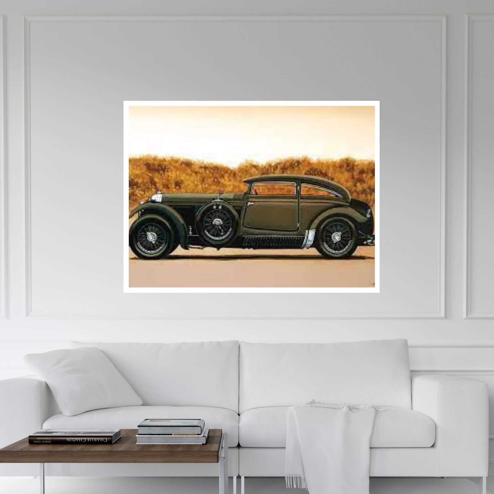 Bentley Blue Train Recreation Canvas Wall Art - Y Canvas