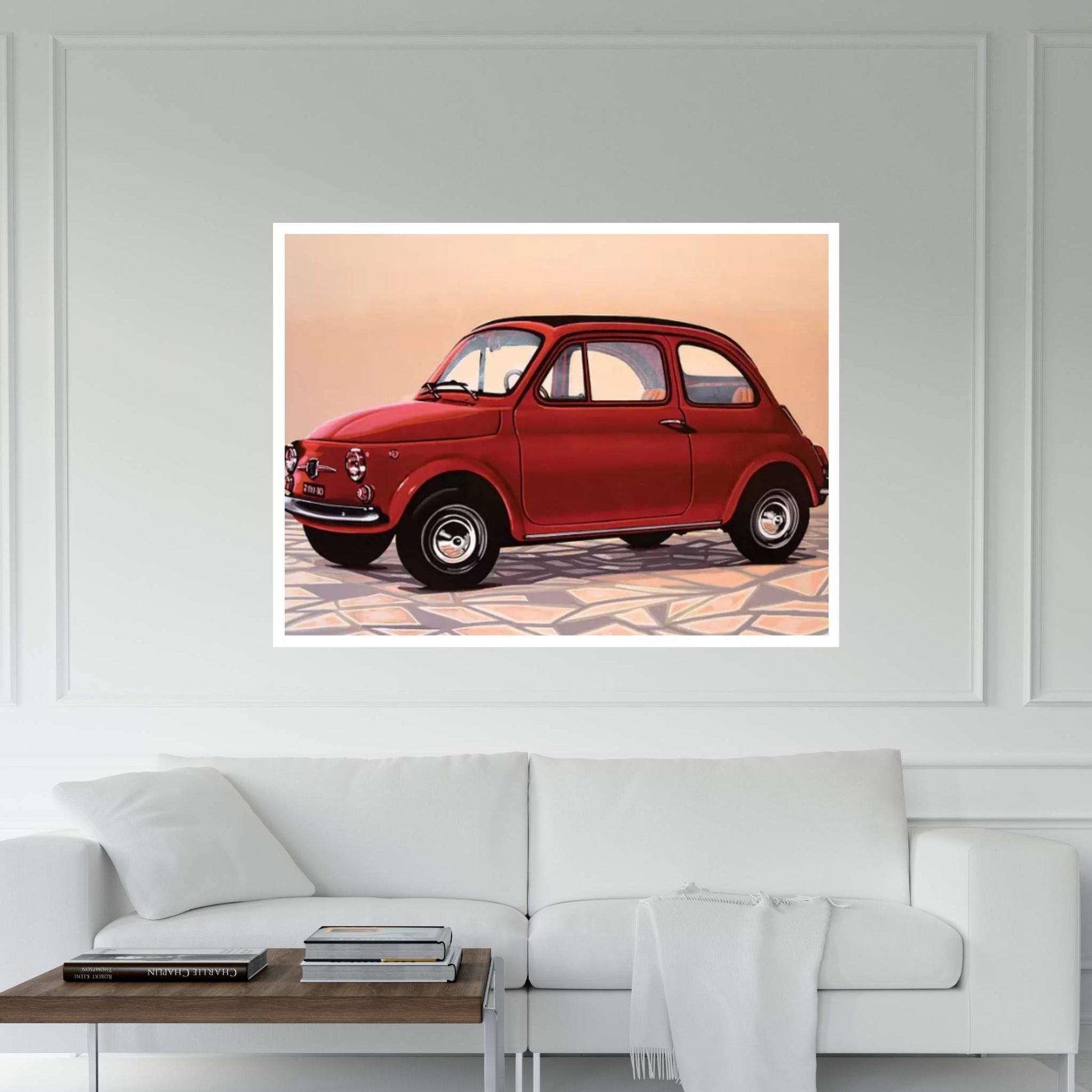 Fiat 500 Canvas Wall Art - Y Canvas