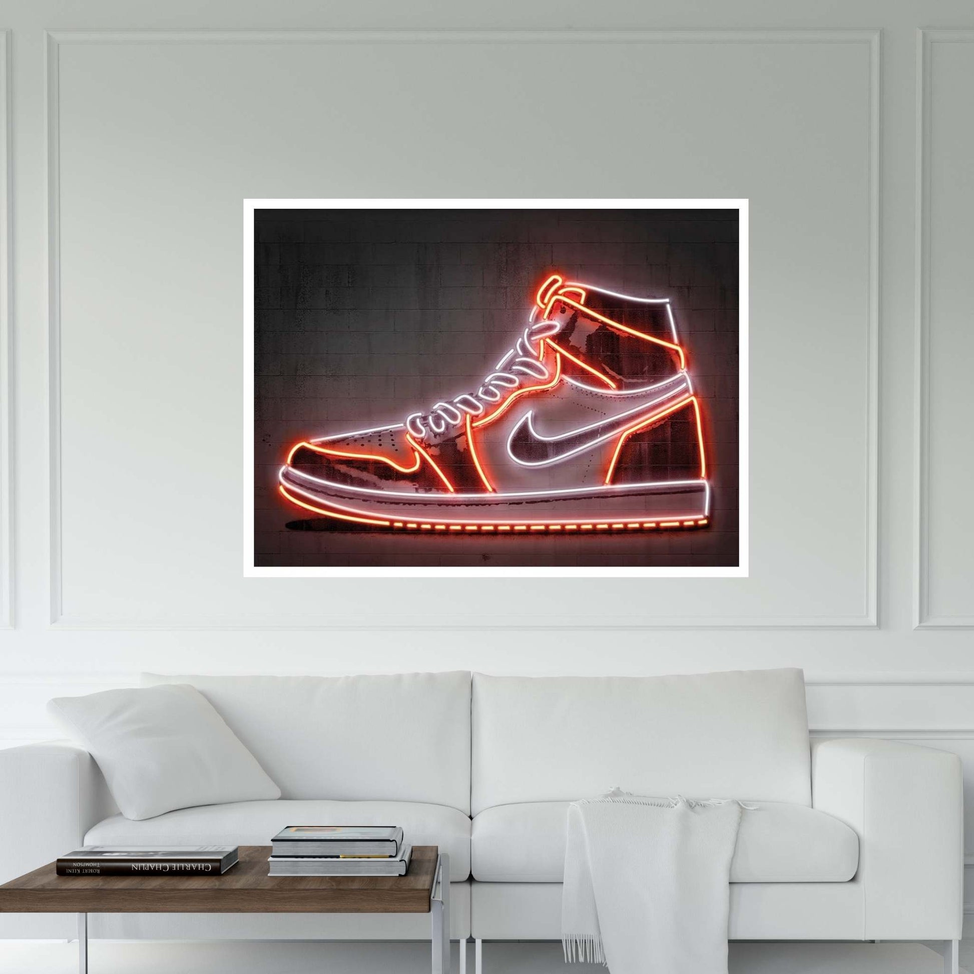 Jordan 1 Gold Canvas Wall Art - Y Canvas