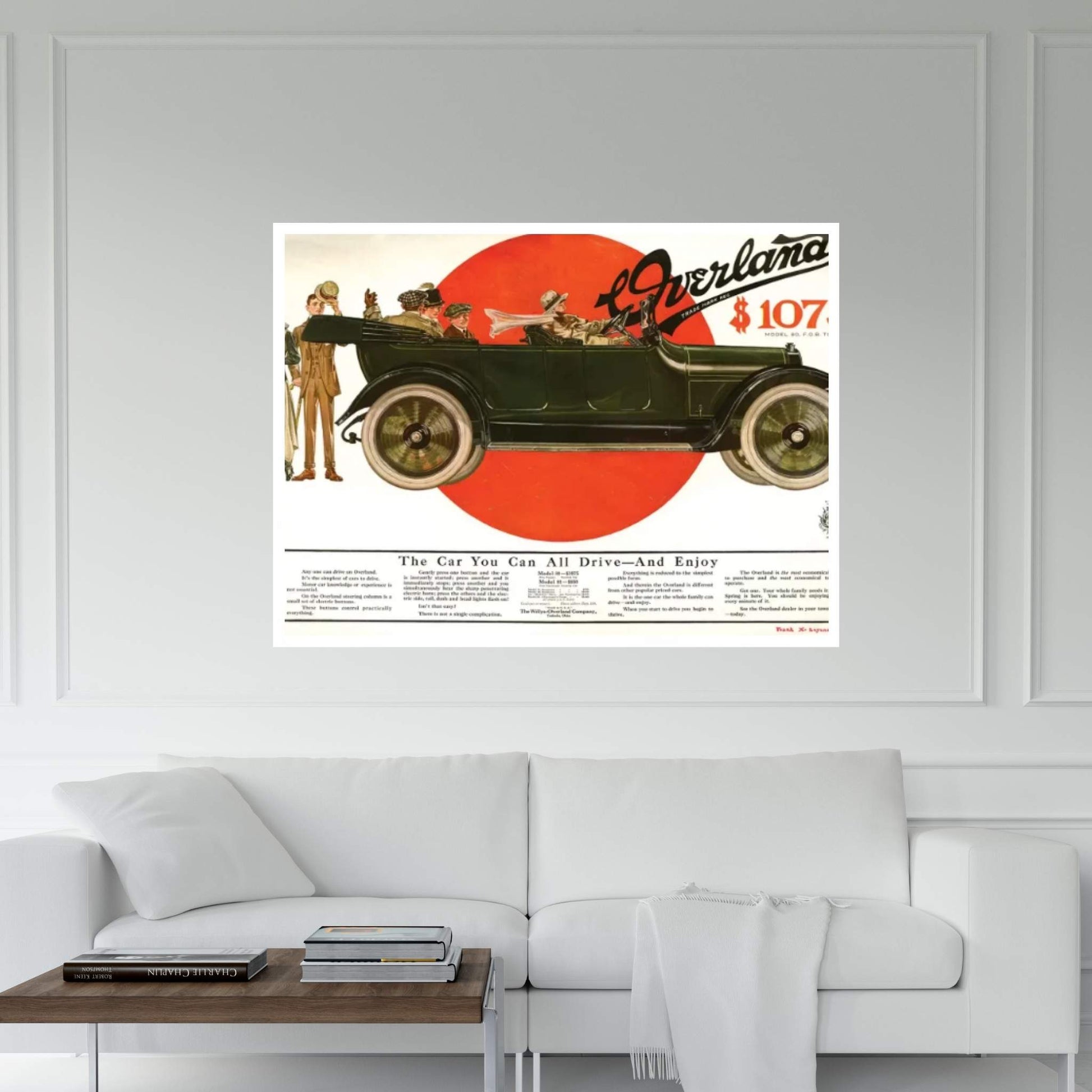 1915 Willys-Overland Magazine Advert Canvas Wall Art - Y Canvas