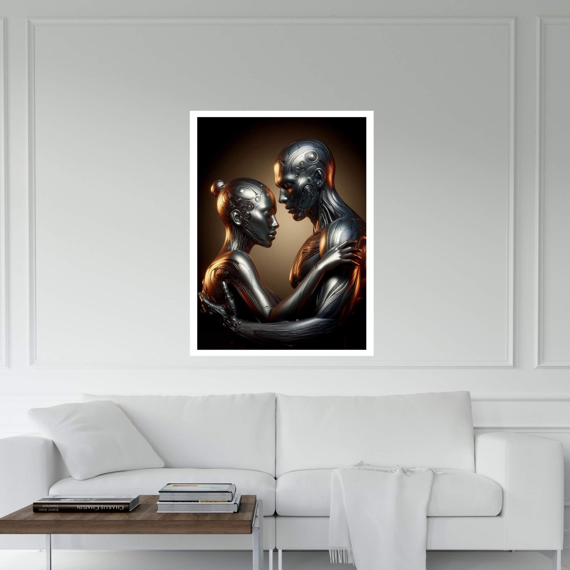 Metalic Love Couple Canvas Wall Art - Y Canvas