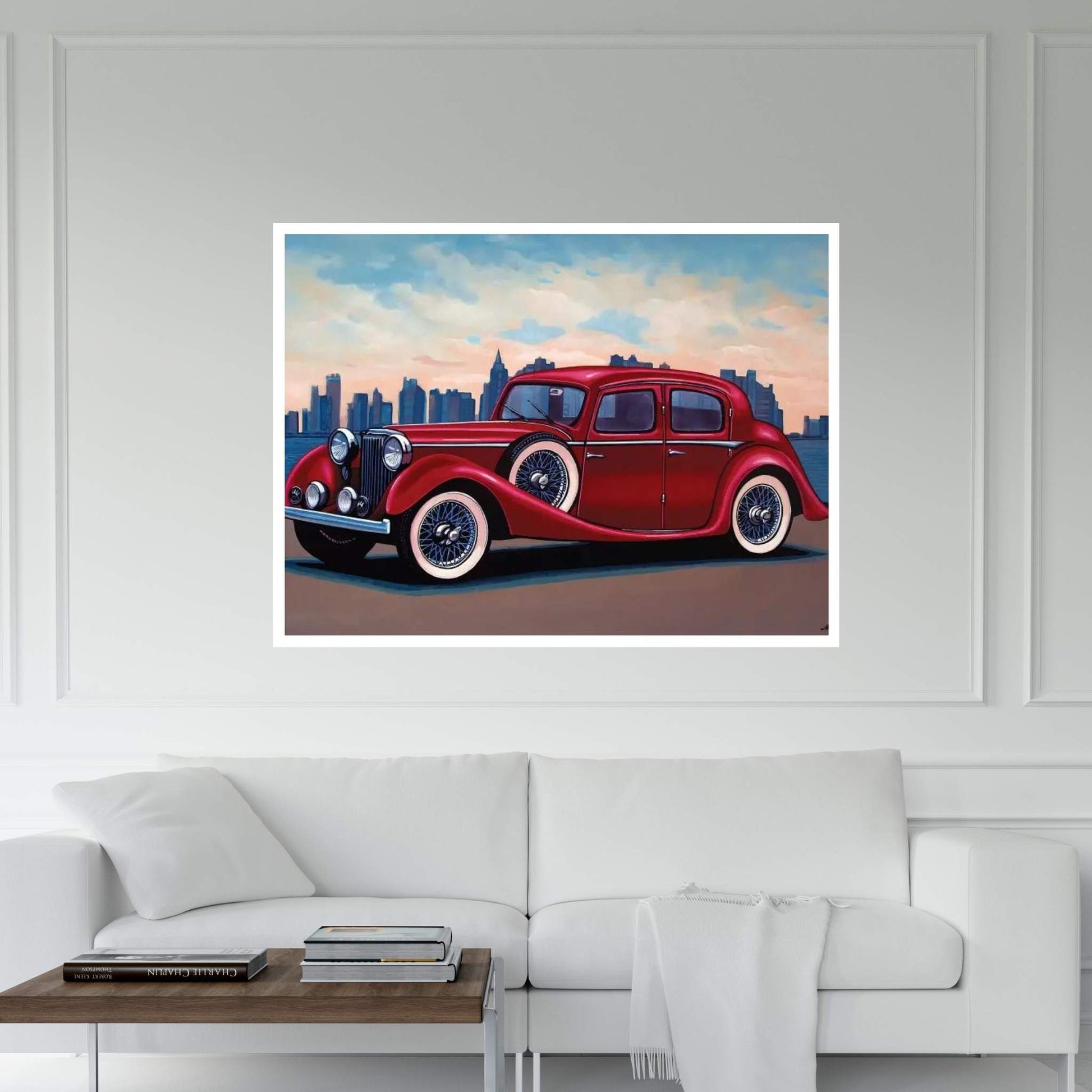 Jaguar SS Saloon Canvas Wall Art - Y Canvas
