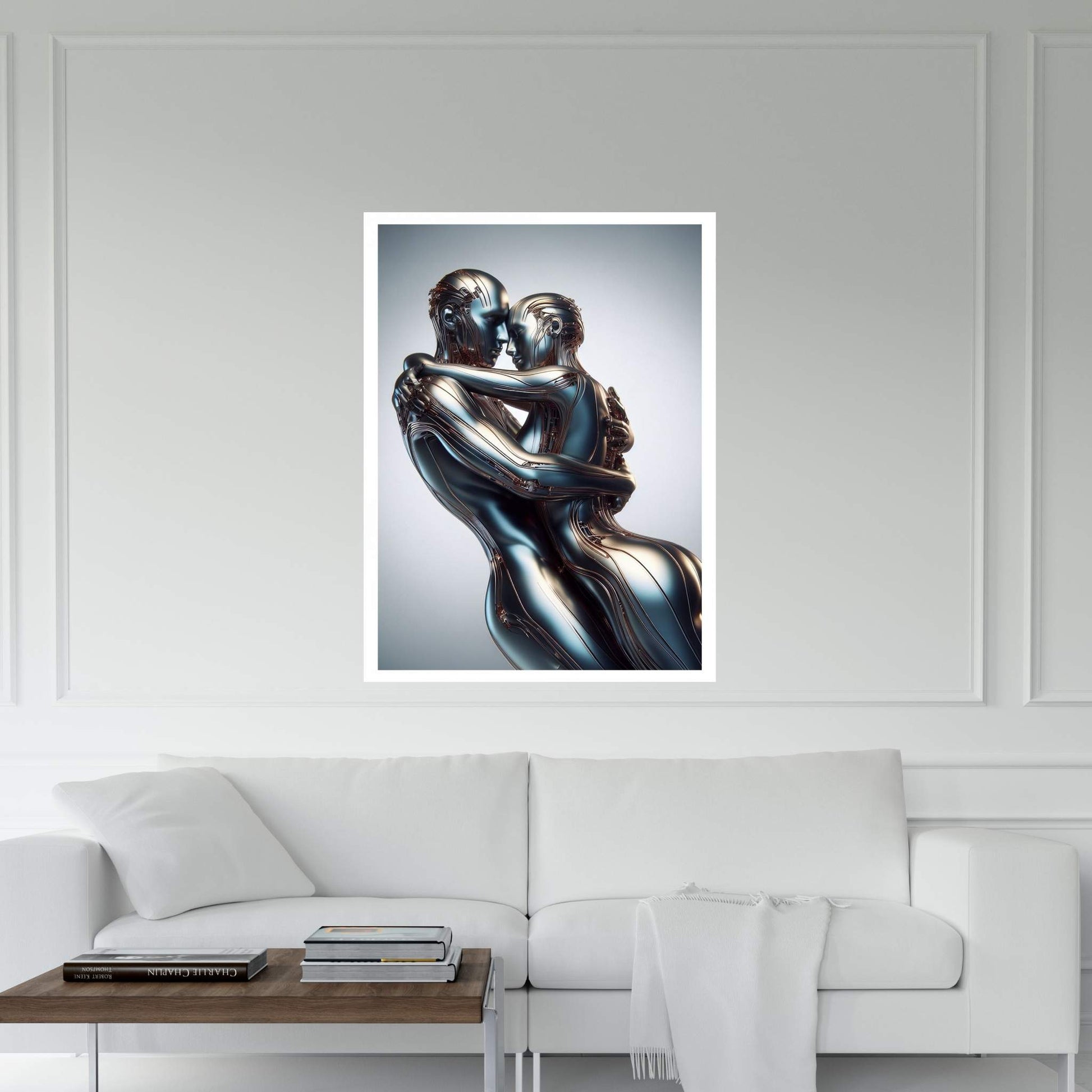 Metalic Love Couple Canvas Wall Art - Y Canvas