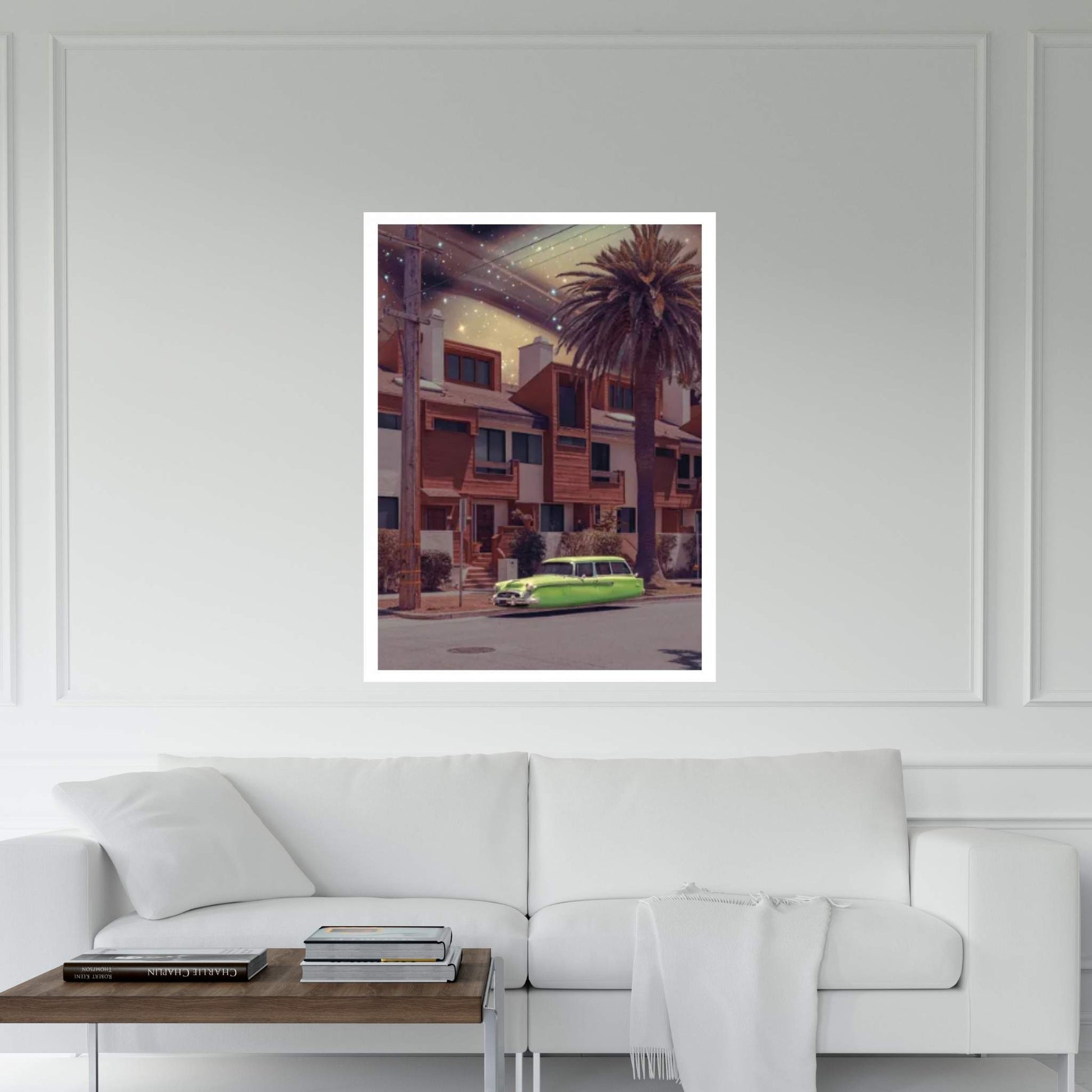 Space Village Canvas Wall Art - Y Canvas