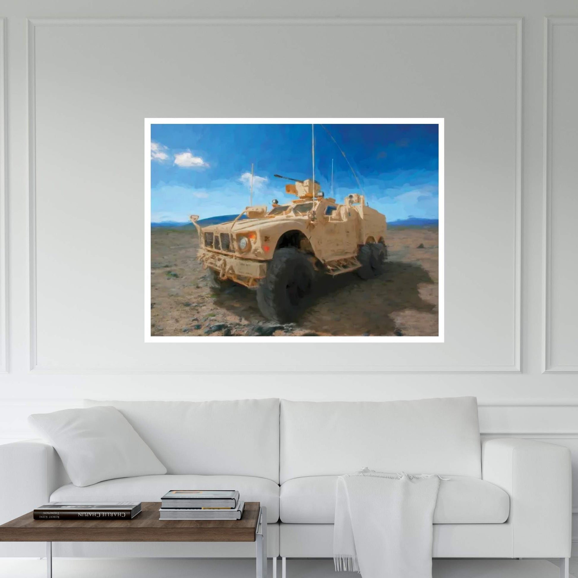 Gun Military Vehicle Canvas Wall Art - Y Canvas