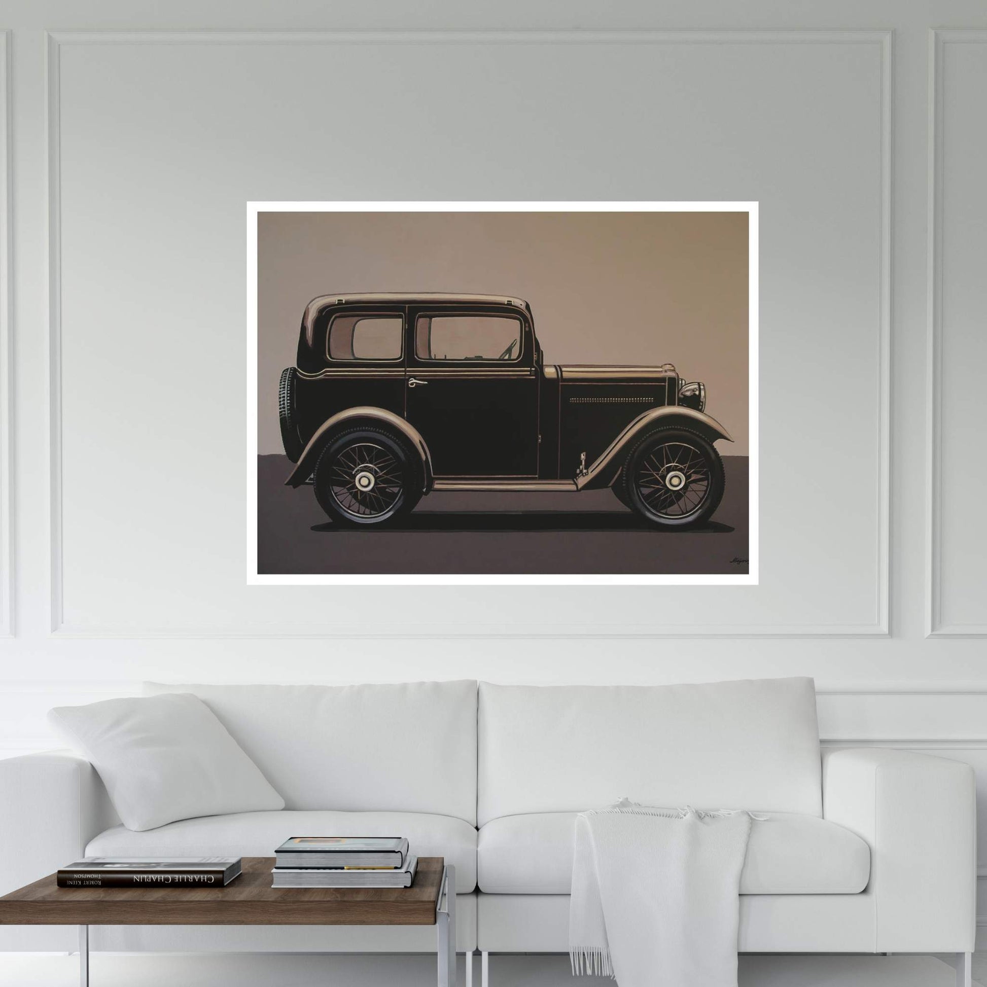 Morris Minor Saloon 1928 Canvas Wall Art - Y Canvas