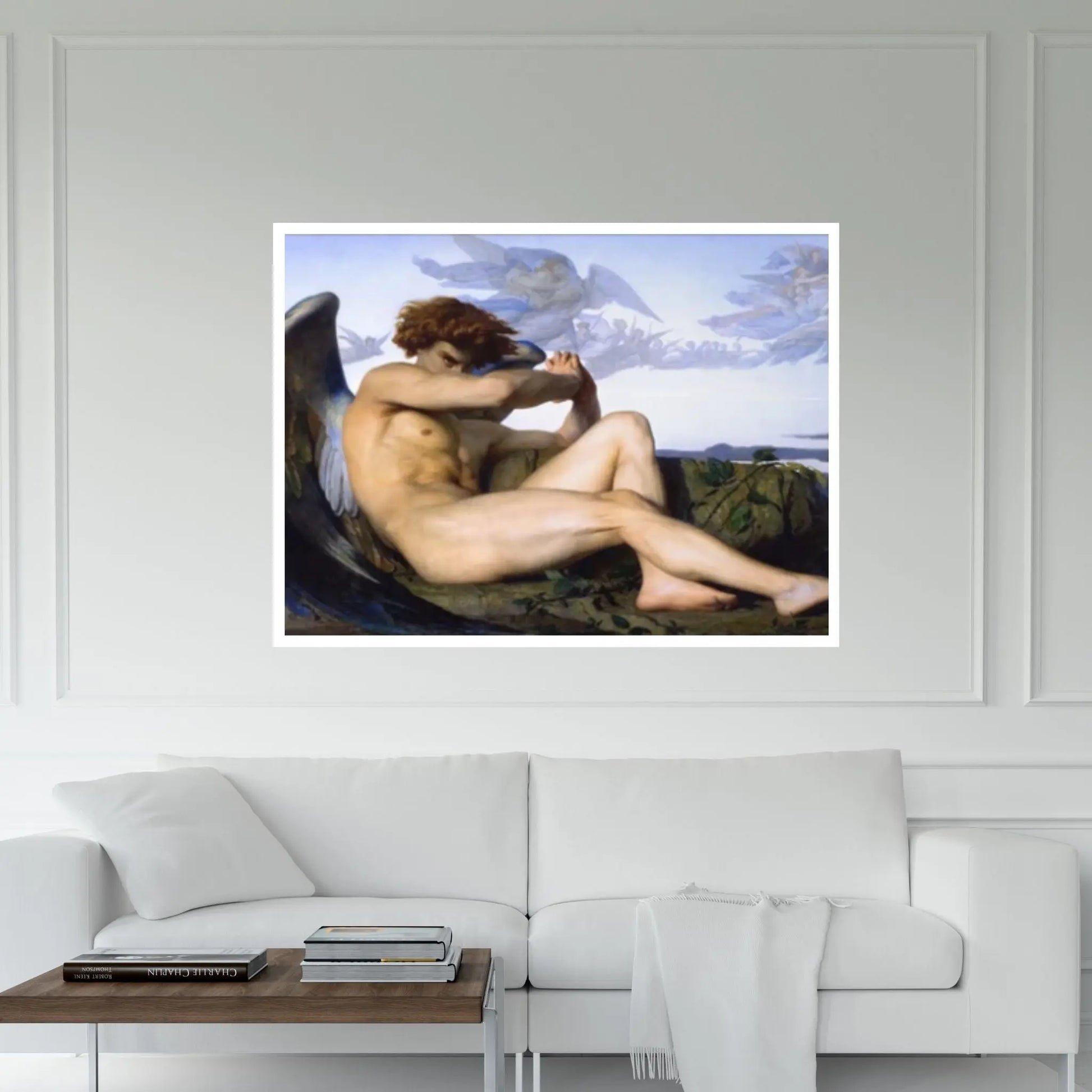 Alexandre Cabanel : Fallen Angel (1847) Canvas Wall Art Print Poster - Y Canvas
