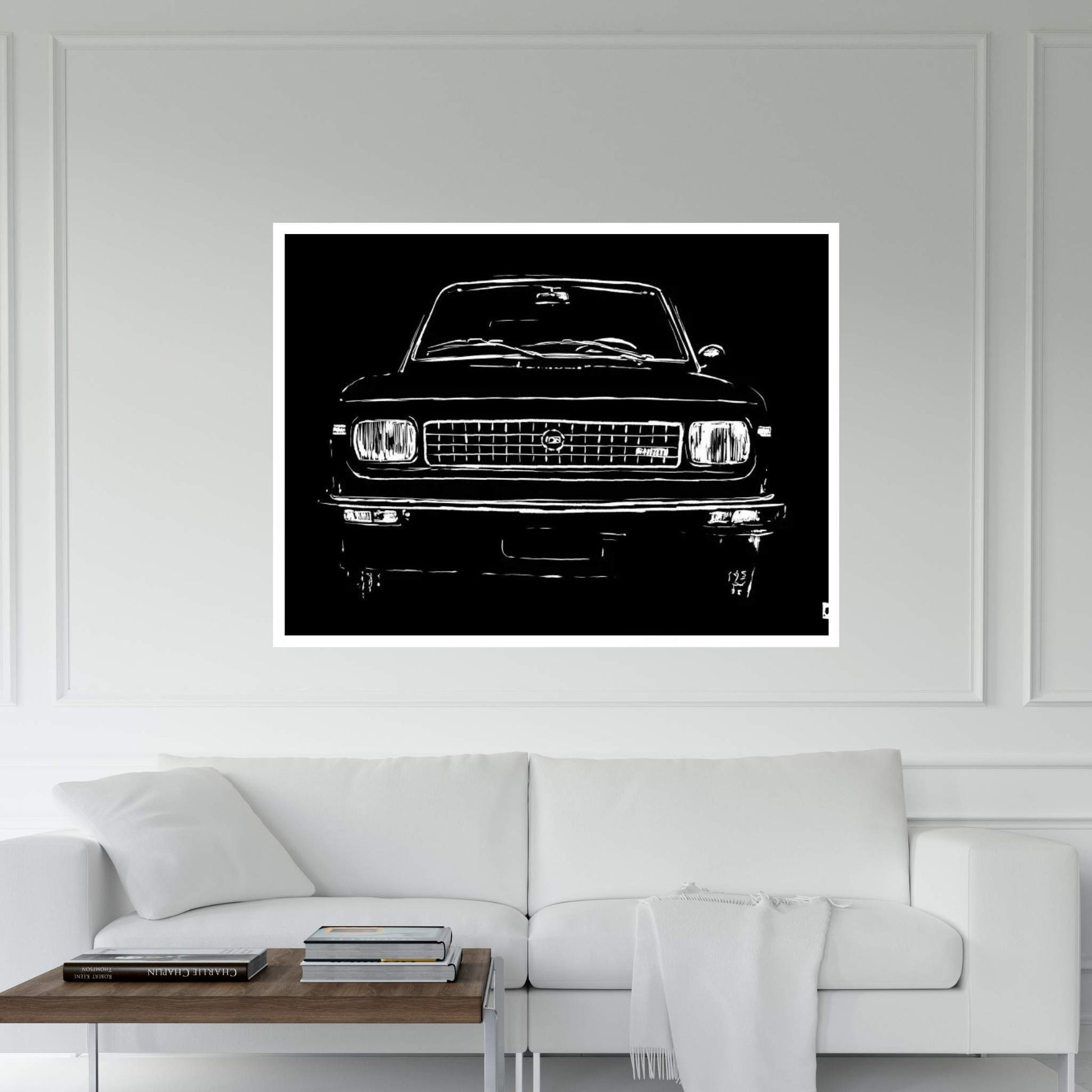 Black Car Canvas Wall Art - Y Canvas