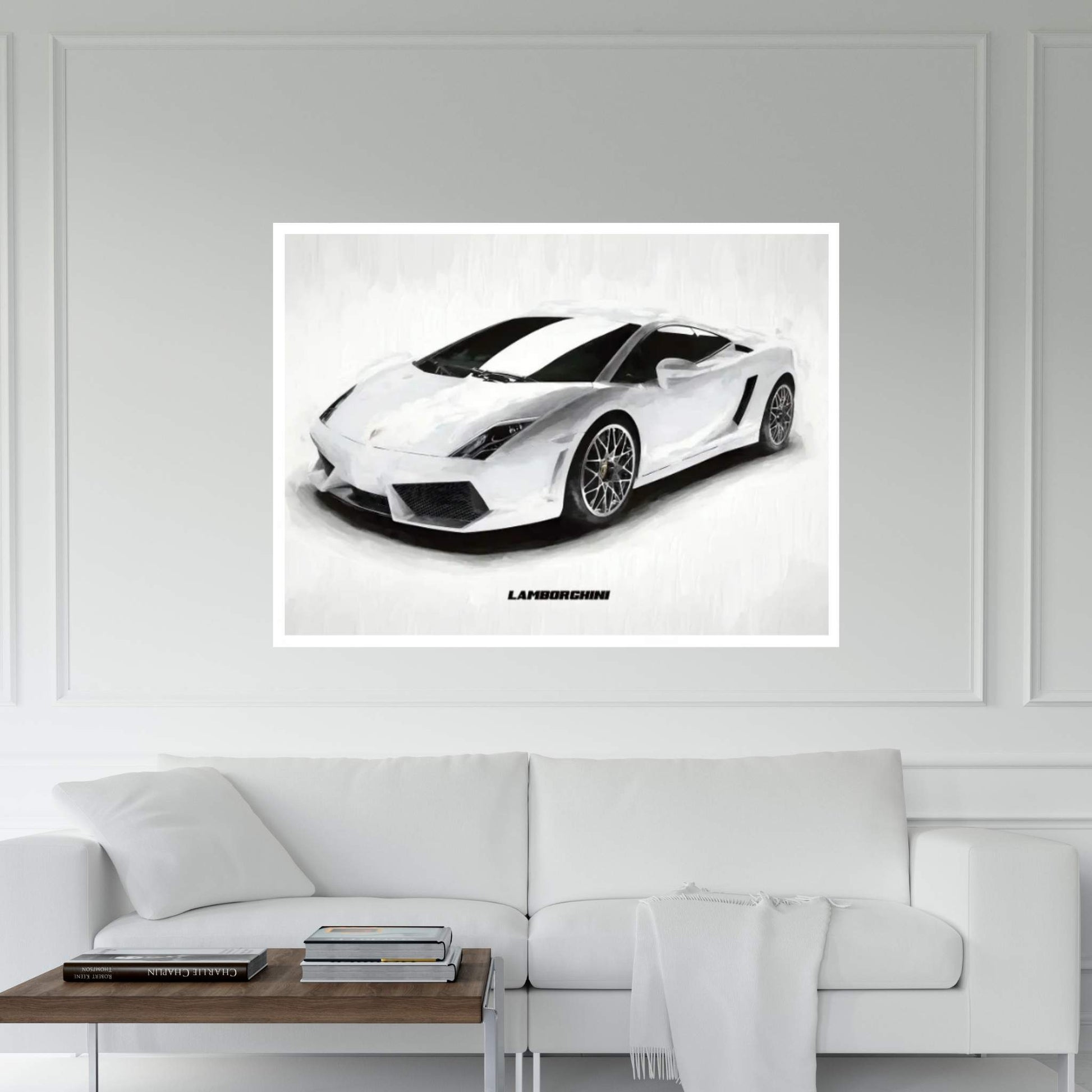 Lamborghini In Watercolor Canvas Wall Art - Y Canvas