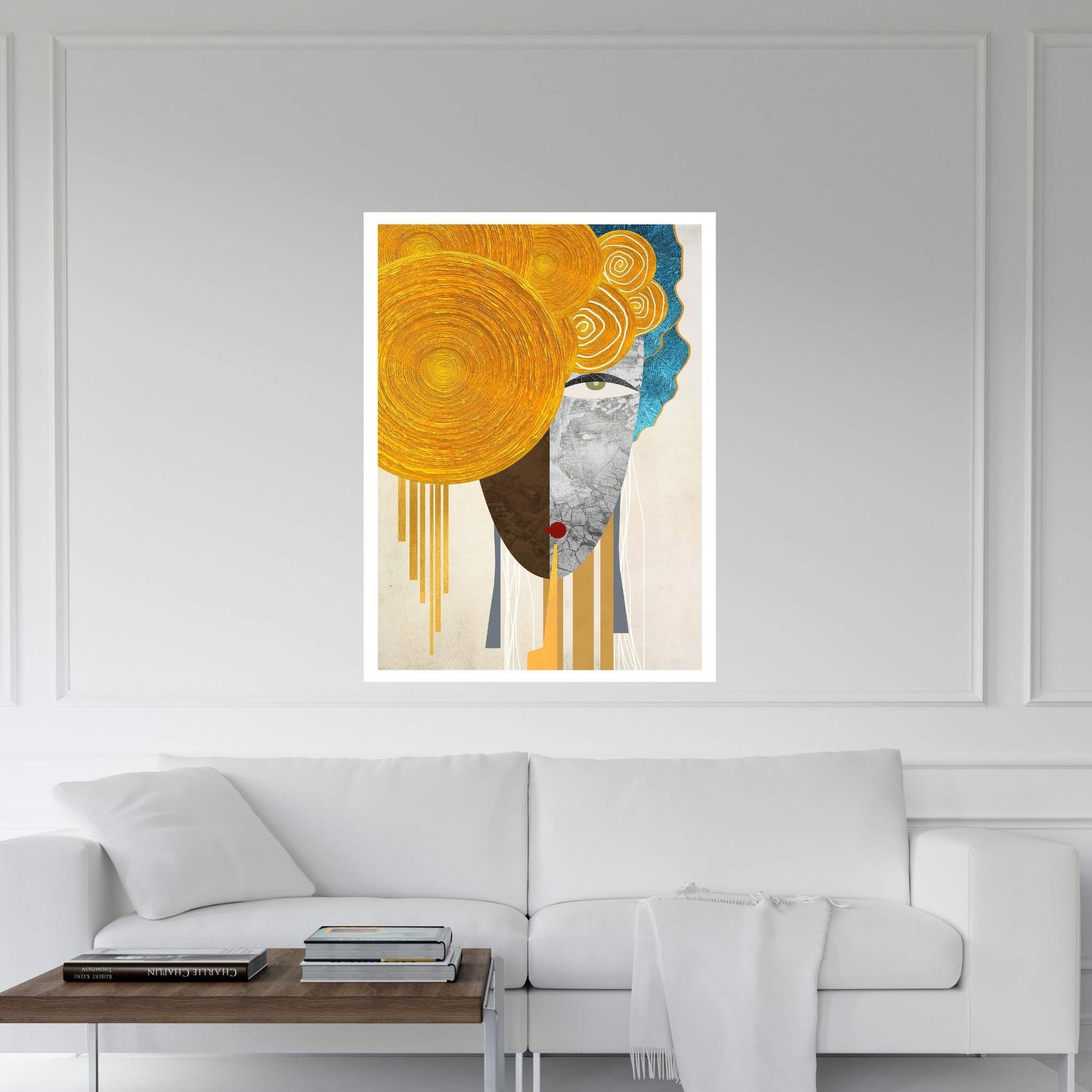 Picasso Style The Golden Tears Woman Reproduction Modern Canvas Wall Art - Y Canvas