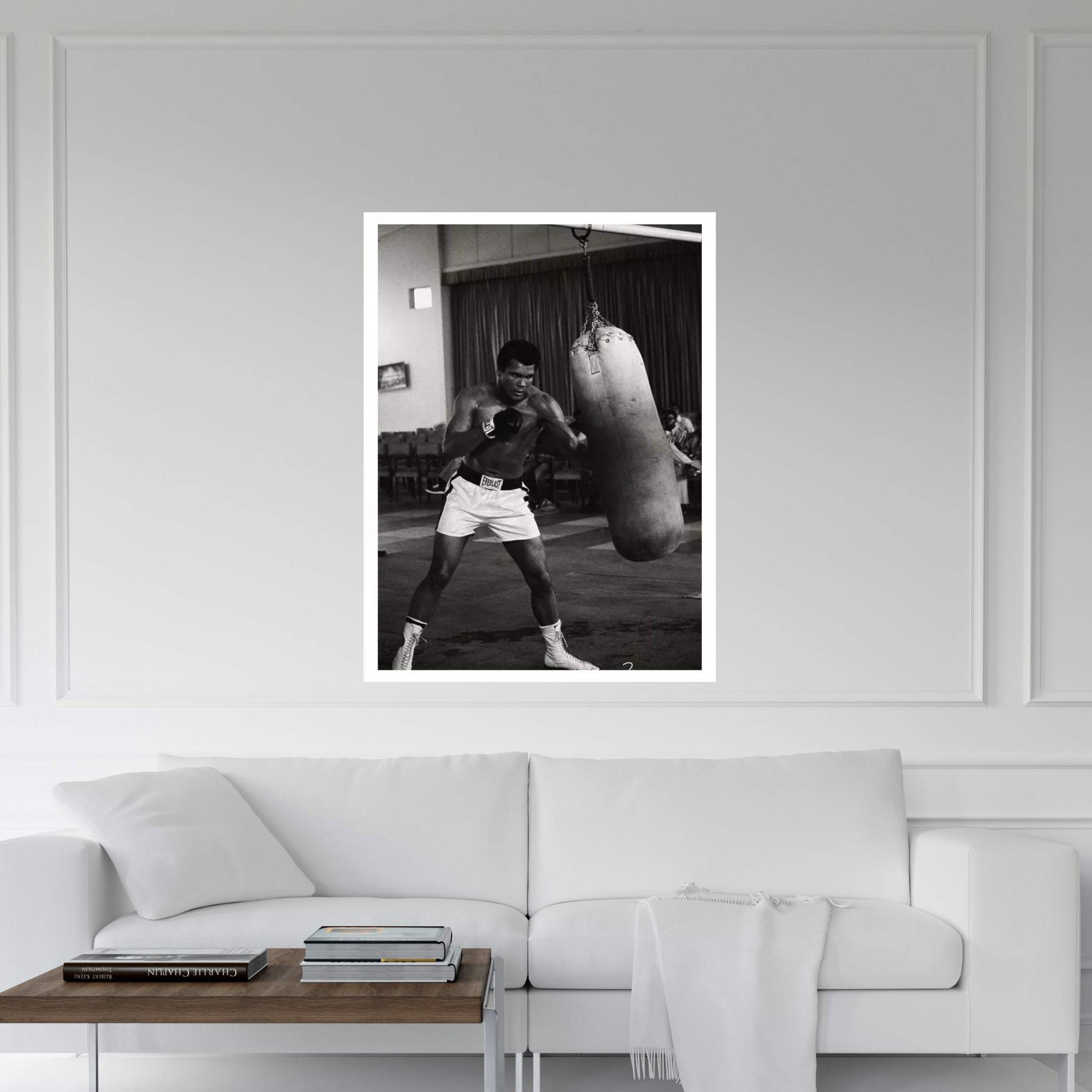 Ali Training in Zaire Canvas Wall Art - Y Canvas