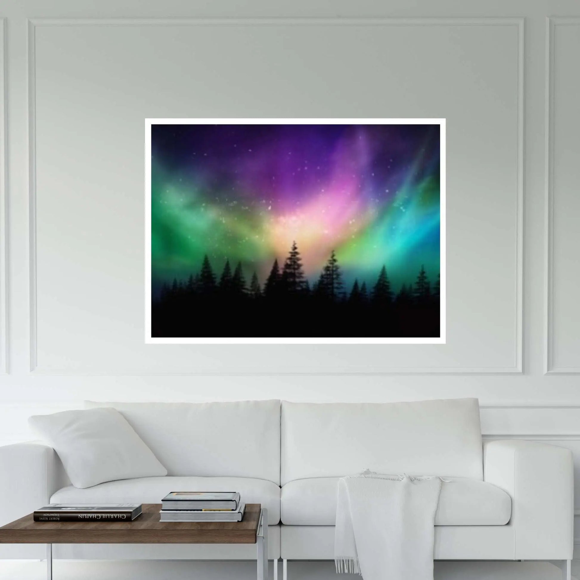 Landscape Starry Sky Canvas Poster Print, Night Sky Wall Art - Y Canvas