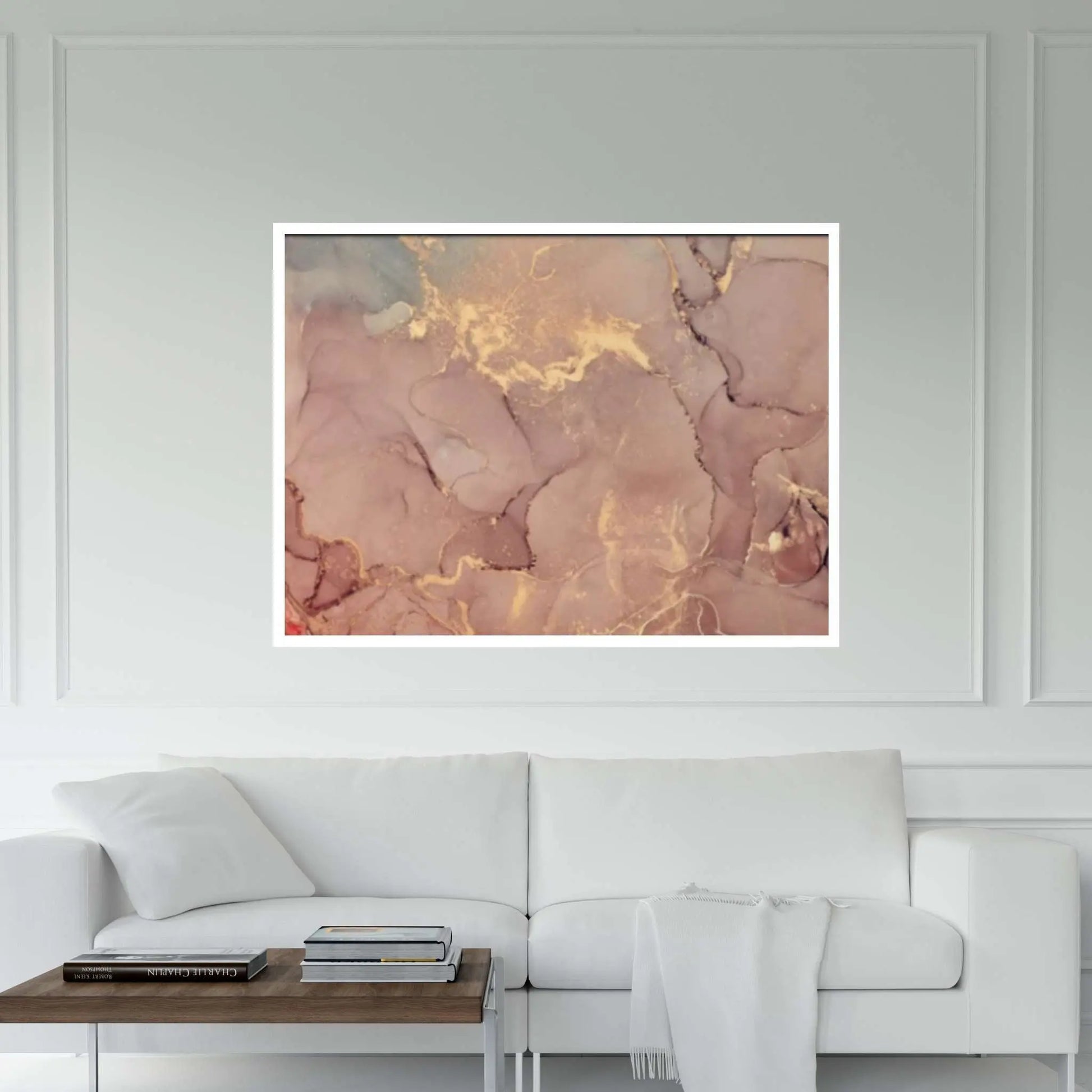 Pink Abstract Wall Art Abstract Painting, Abstract Marble Print Marble Abstract - Y Canvas