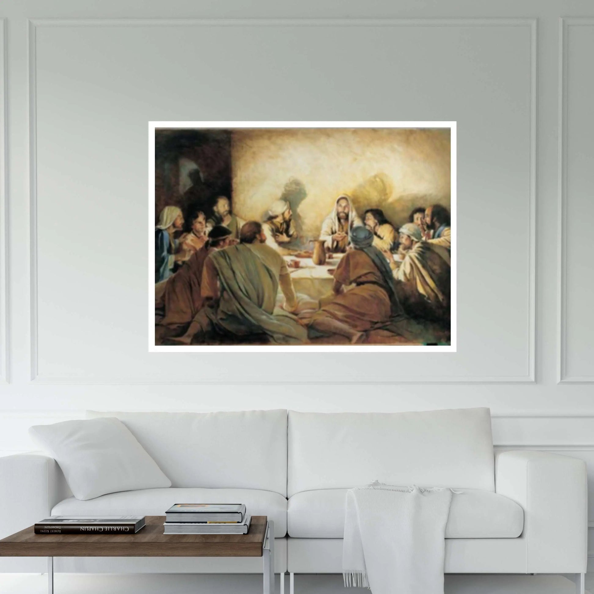 Last Supper Canvas Wall Art , Last Supper Wall Art ,Last Supper Canvas Poster Print Set Jesus and Disciples Christian - Y Canvas
