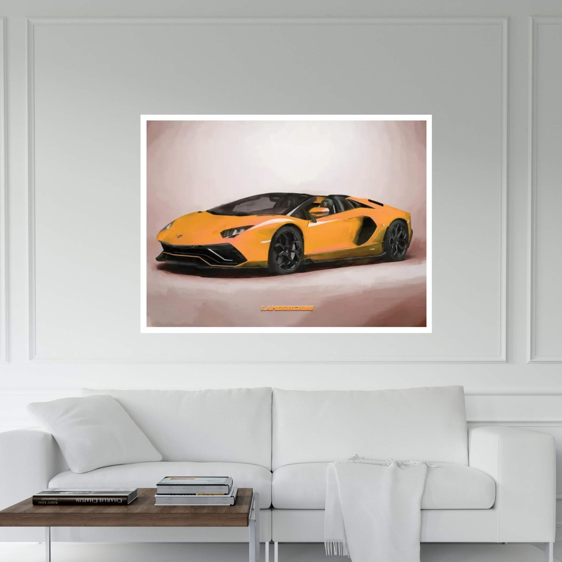 Lamborghini V3 In Watercolor Canvas Wall Art - Y Canvas