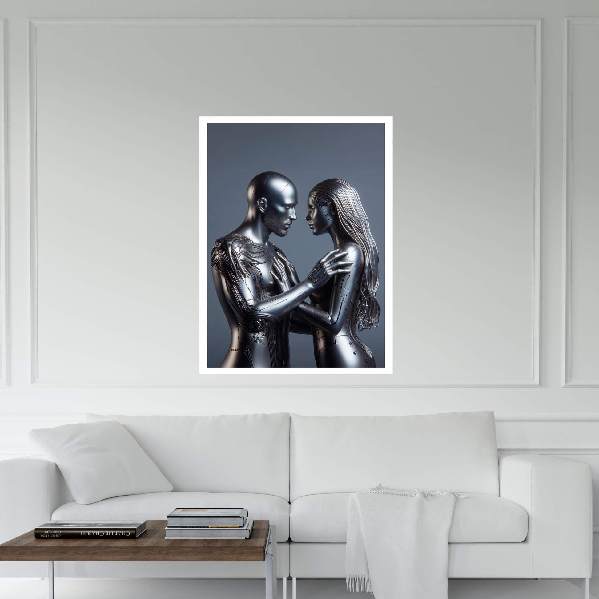 Metalic Love Couple Canvas Wall Art - Y Canvas