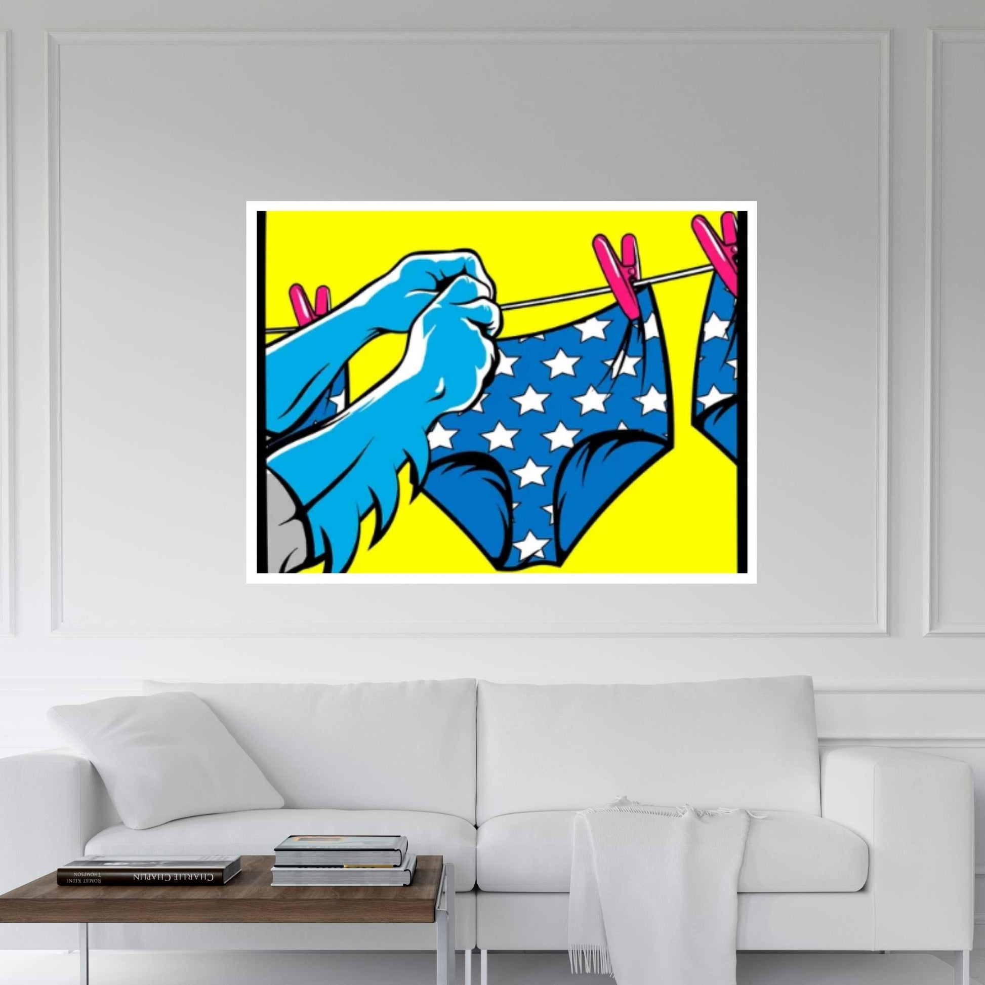 BatLaundry Canvas Wall Art - Y Canvas