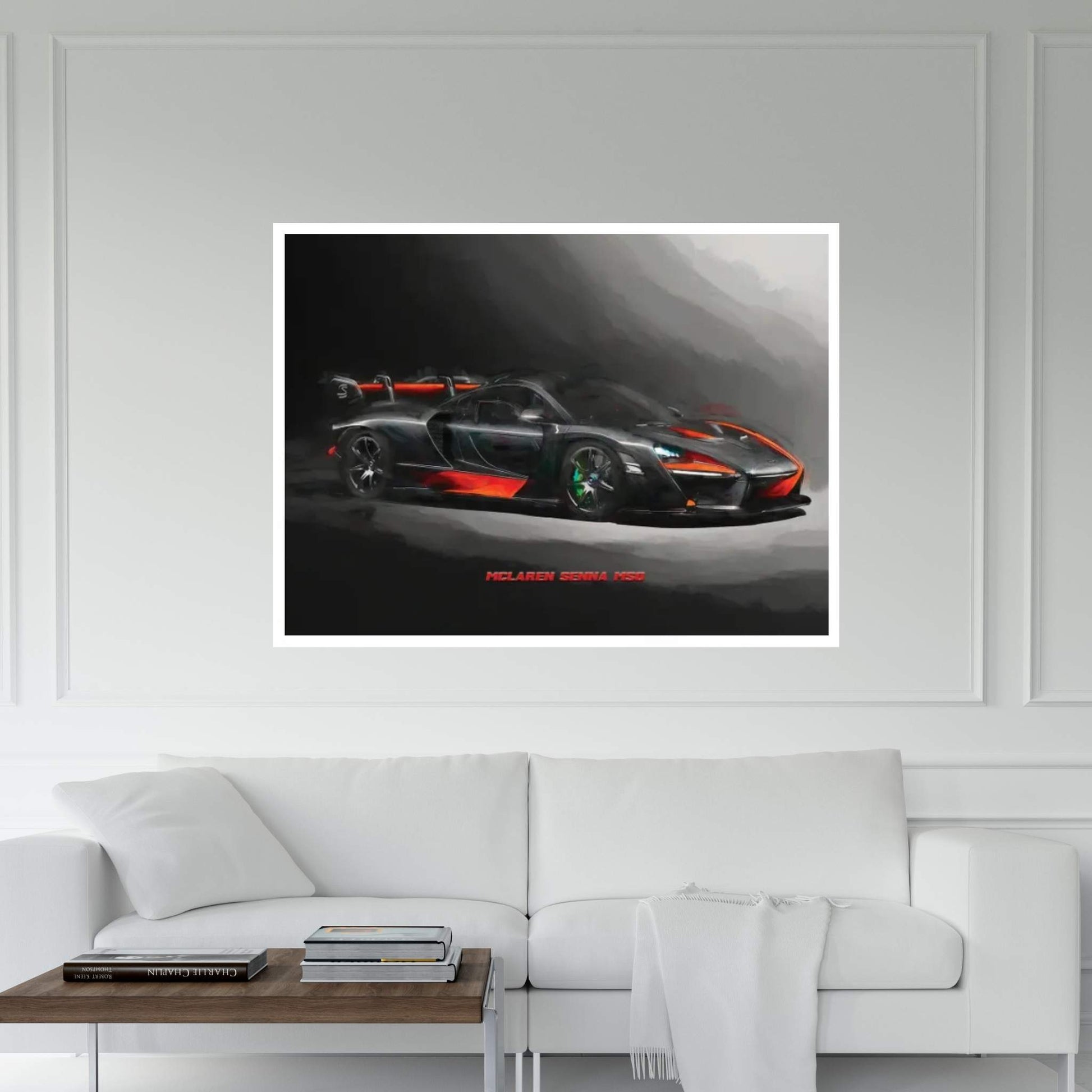 McLaren Senna MSO In Watercolor Canvas Wall Art - Y Canvas