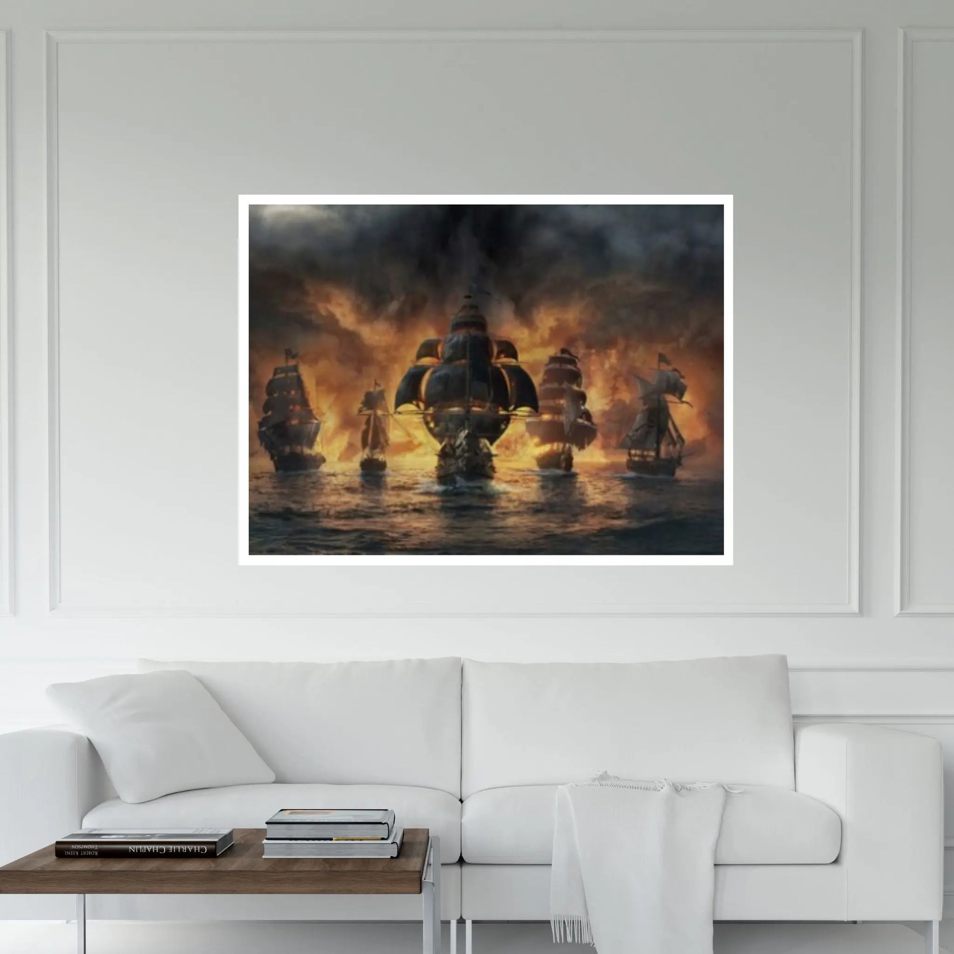 Sailing Boat Canvas, Sea Wall Decor, Framed Canvas, Sea Landscape, Sailboat Painting,Ocean Painting - Y Canvas
