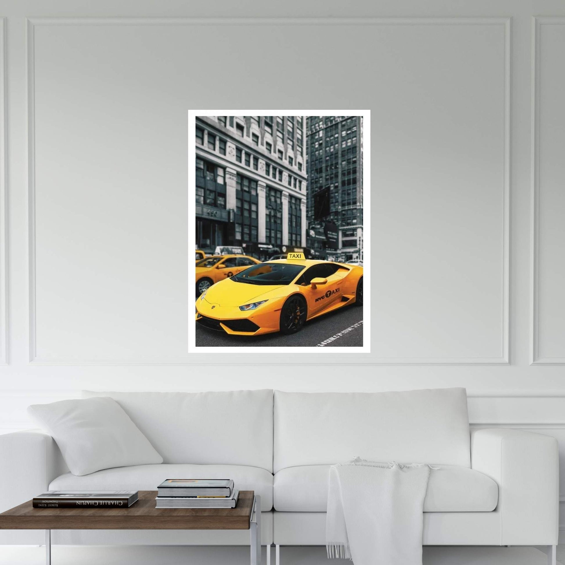 Lamborghini Taxi Canvas Wall Art - Y Canvas