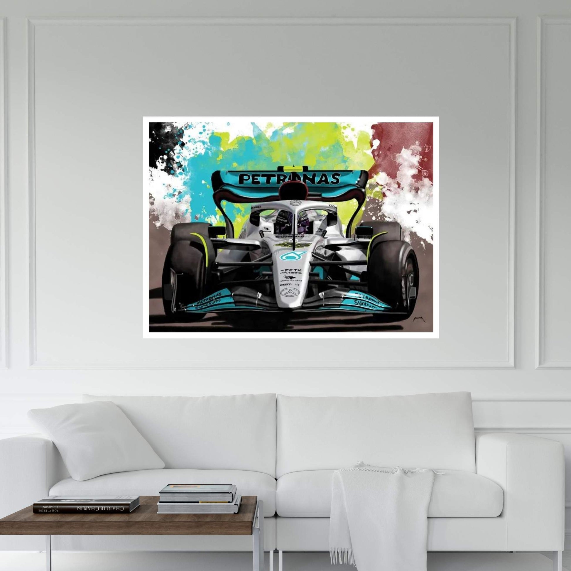 Hamilton's Racecar Canvas Wall Art - Y Canvas