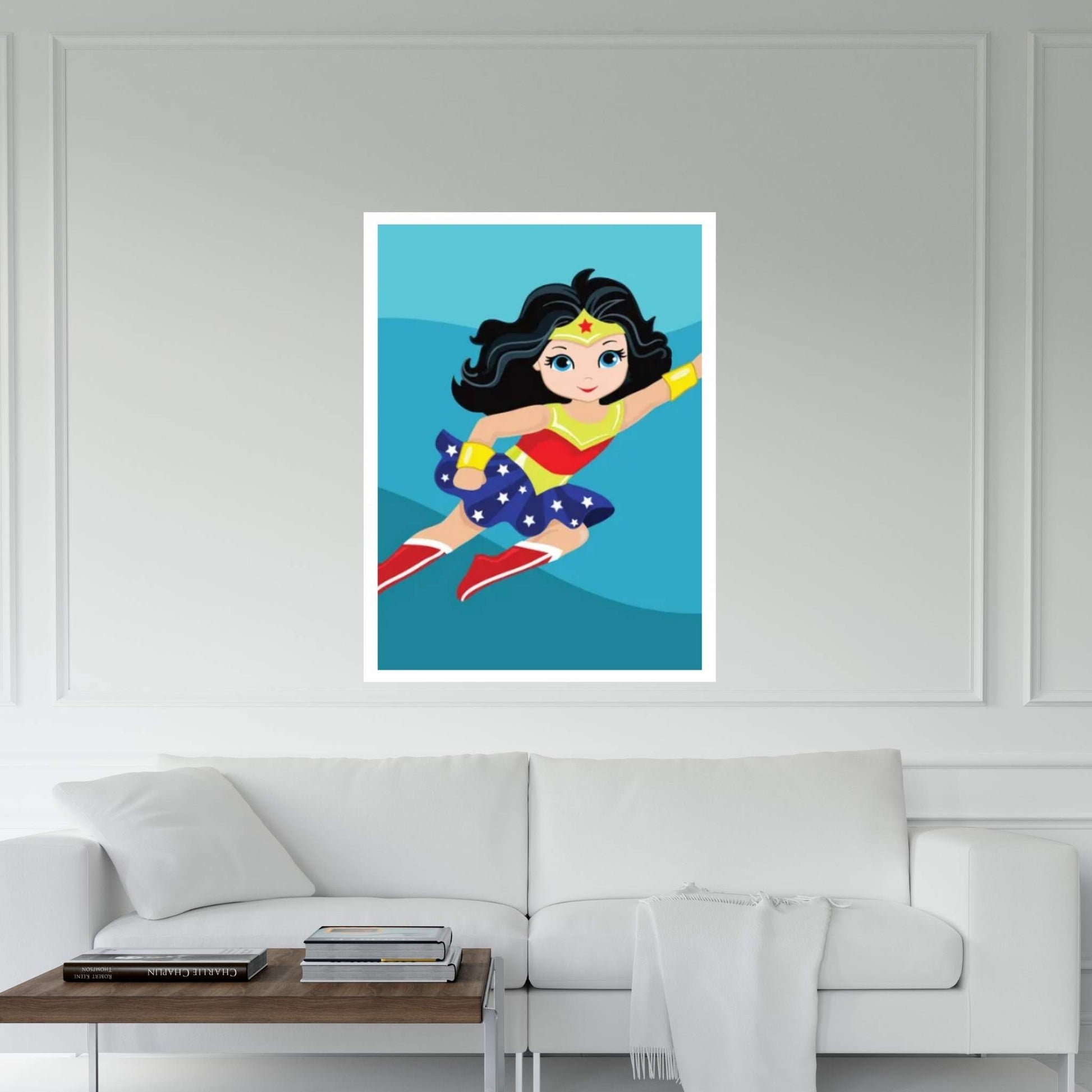 Wonder Women In Flight Canvas Wall Art - Y Canvas