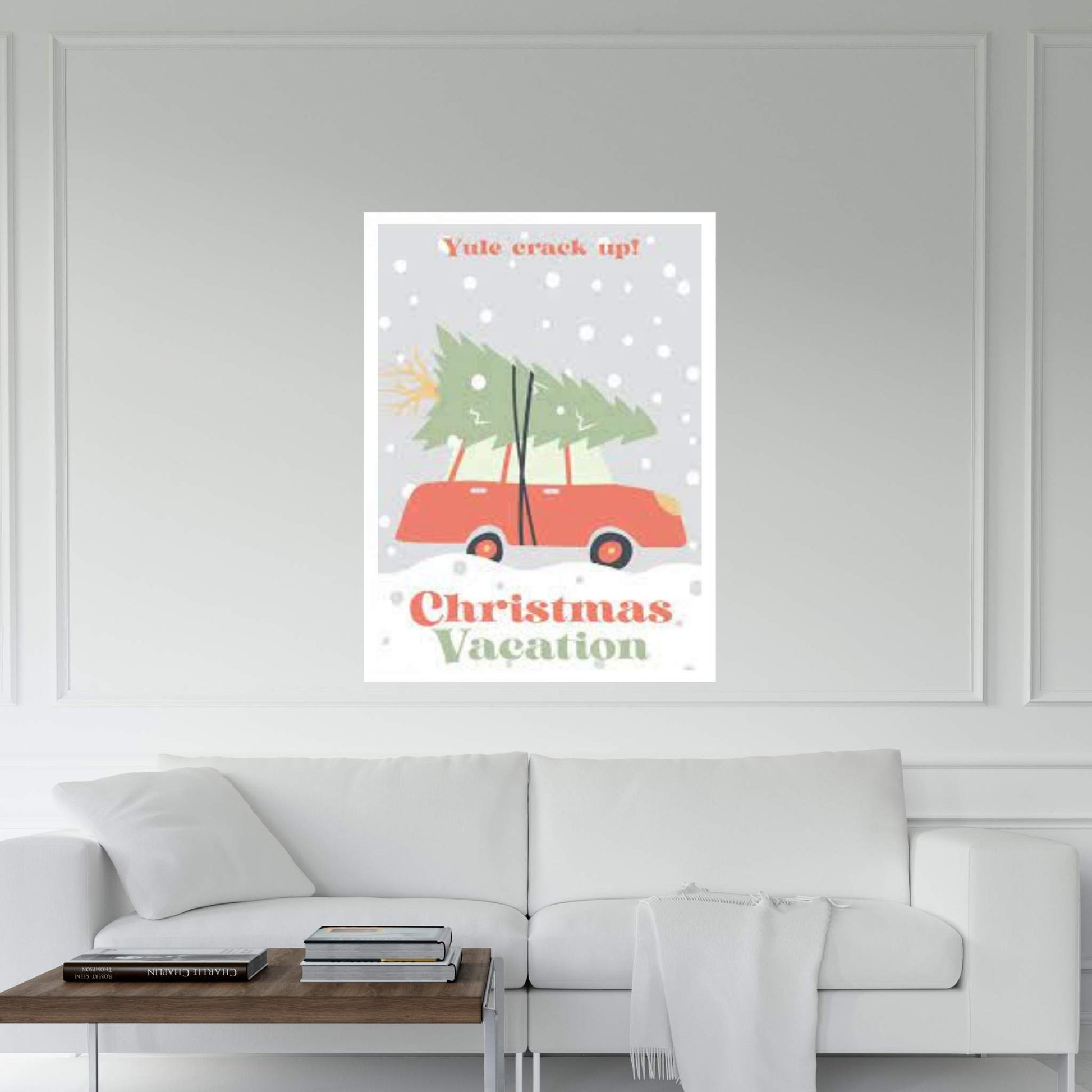 Christmas Vacation Minimalist Poster Canvas Wall Art - Y Canvas