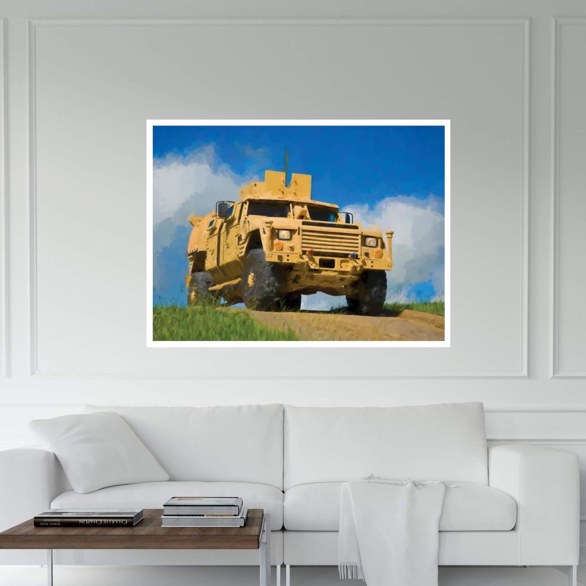 Armas Joint Light Tactical Vehicle In Watercolor Canvas Wall Art - Y Canvas