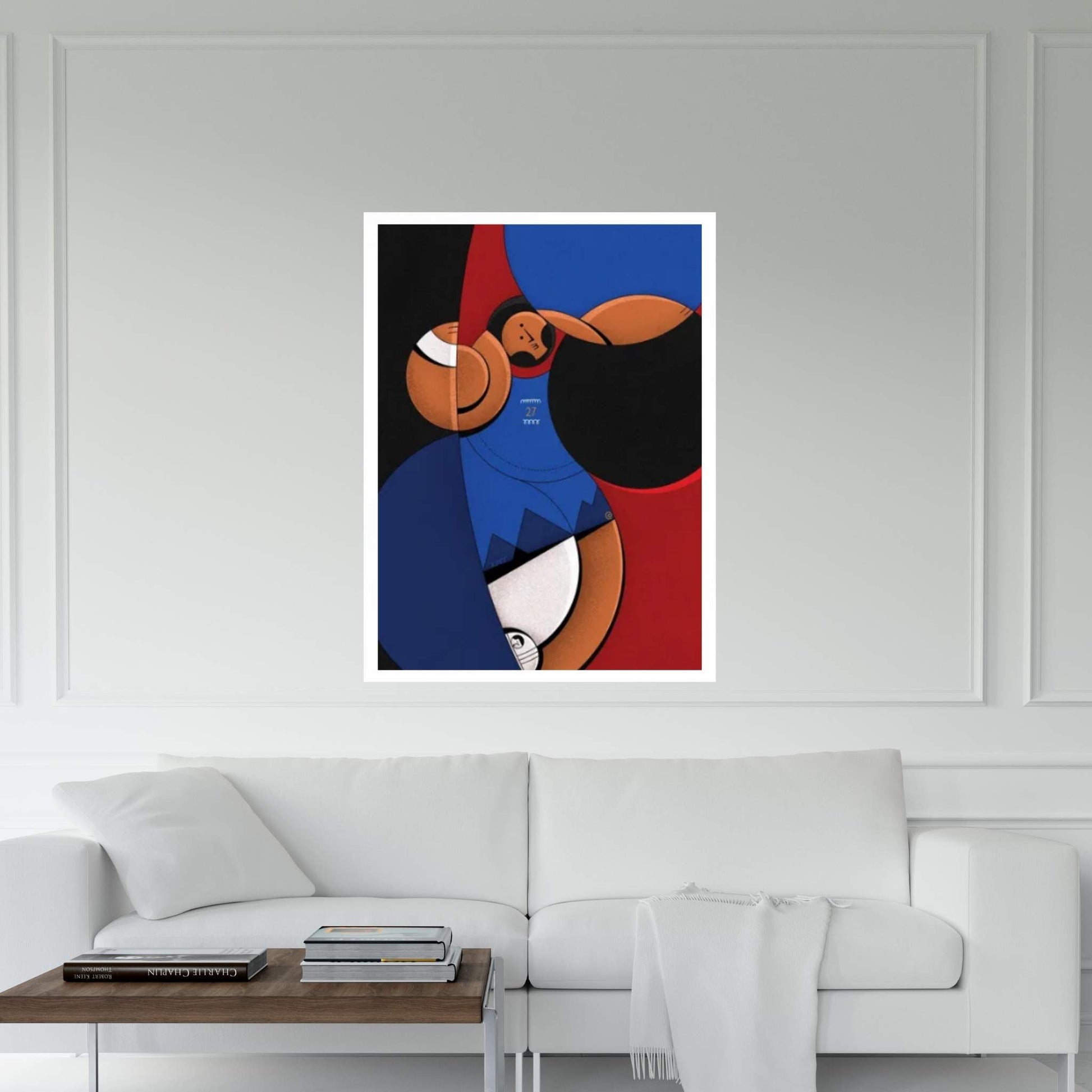Blue Arrow Canvas Wall Art - Y Canvas